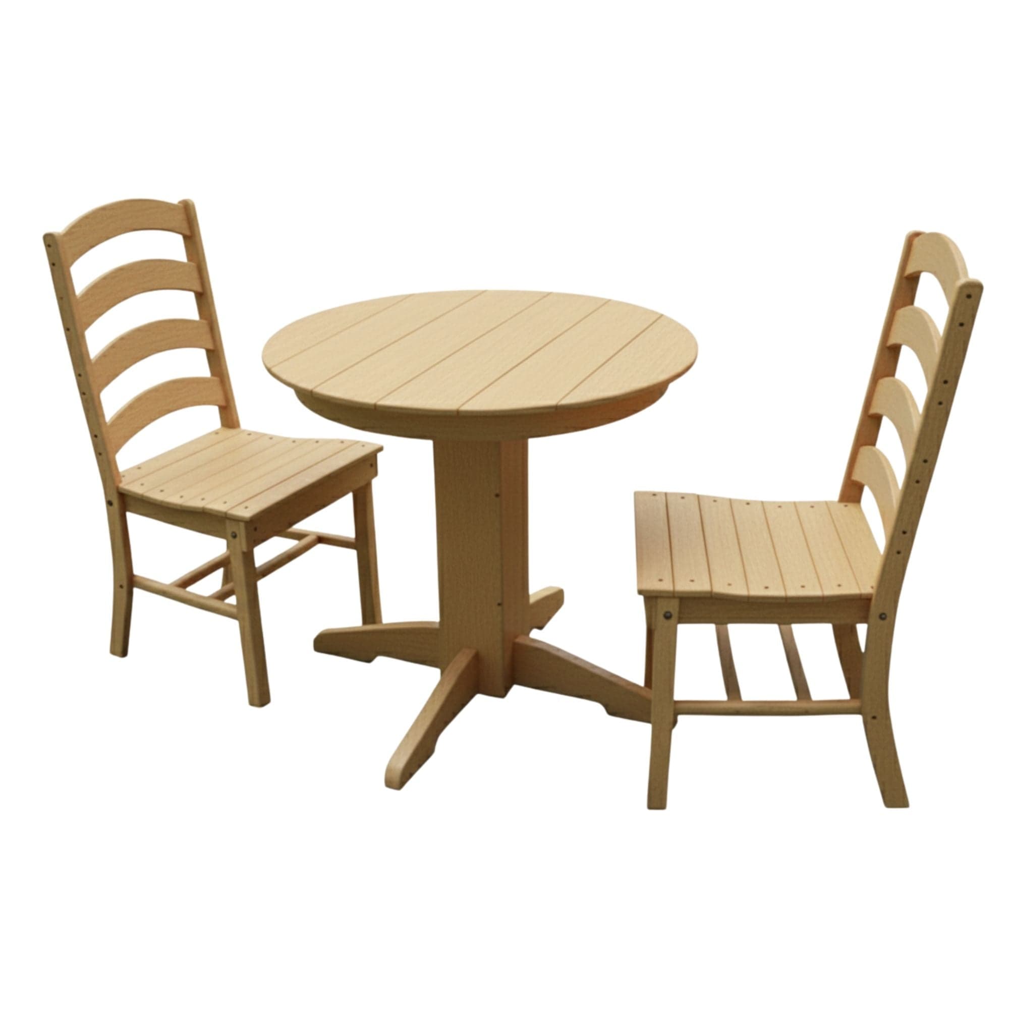Keystone Amish Co. Poly Composite Josie 3-Piece Outdoor Dining Set with Round Table