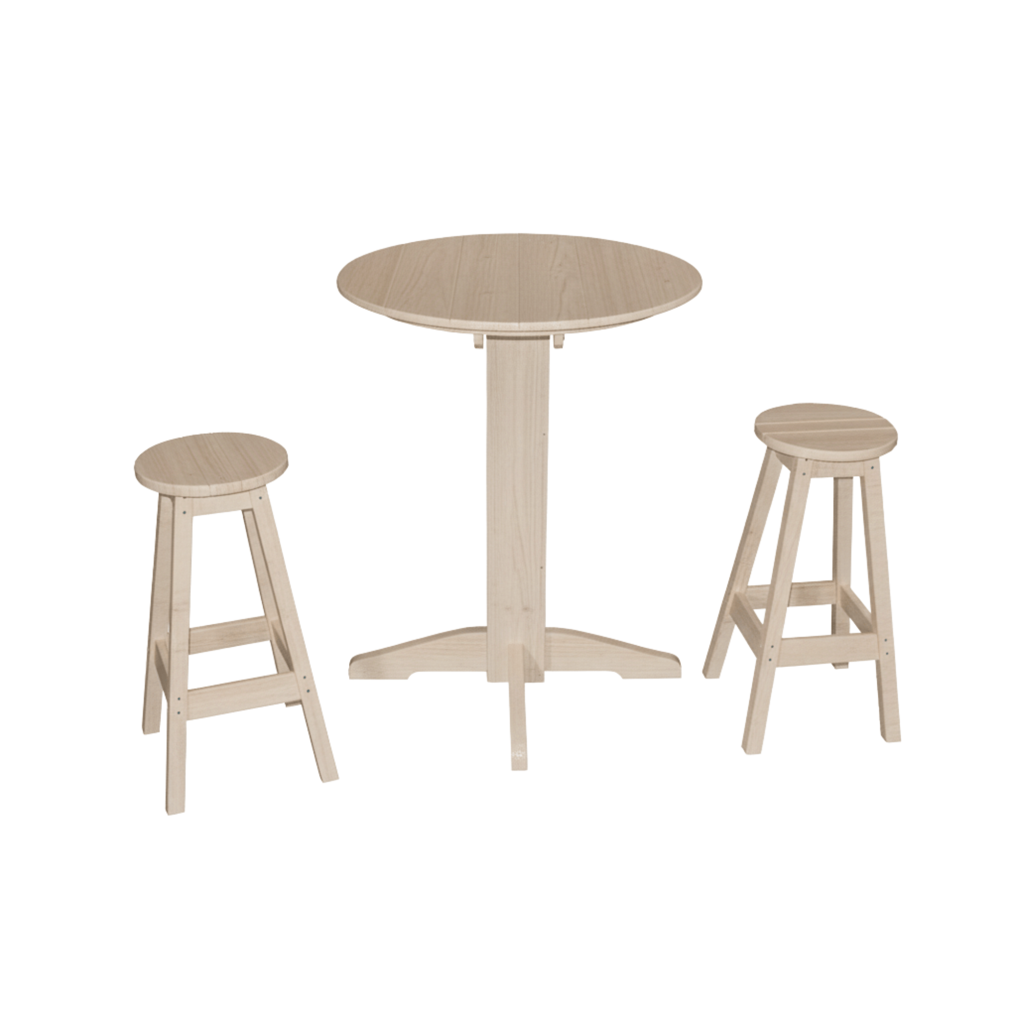 Keystone Amish Co. Sierra 2 Person Poly Round Bar Dining Set