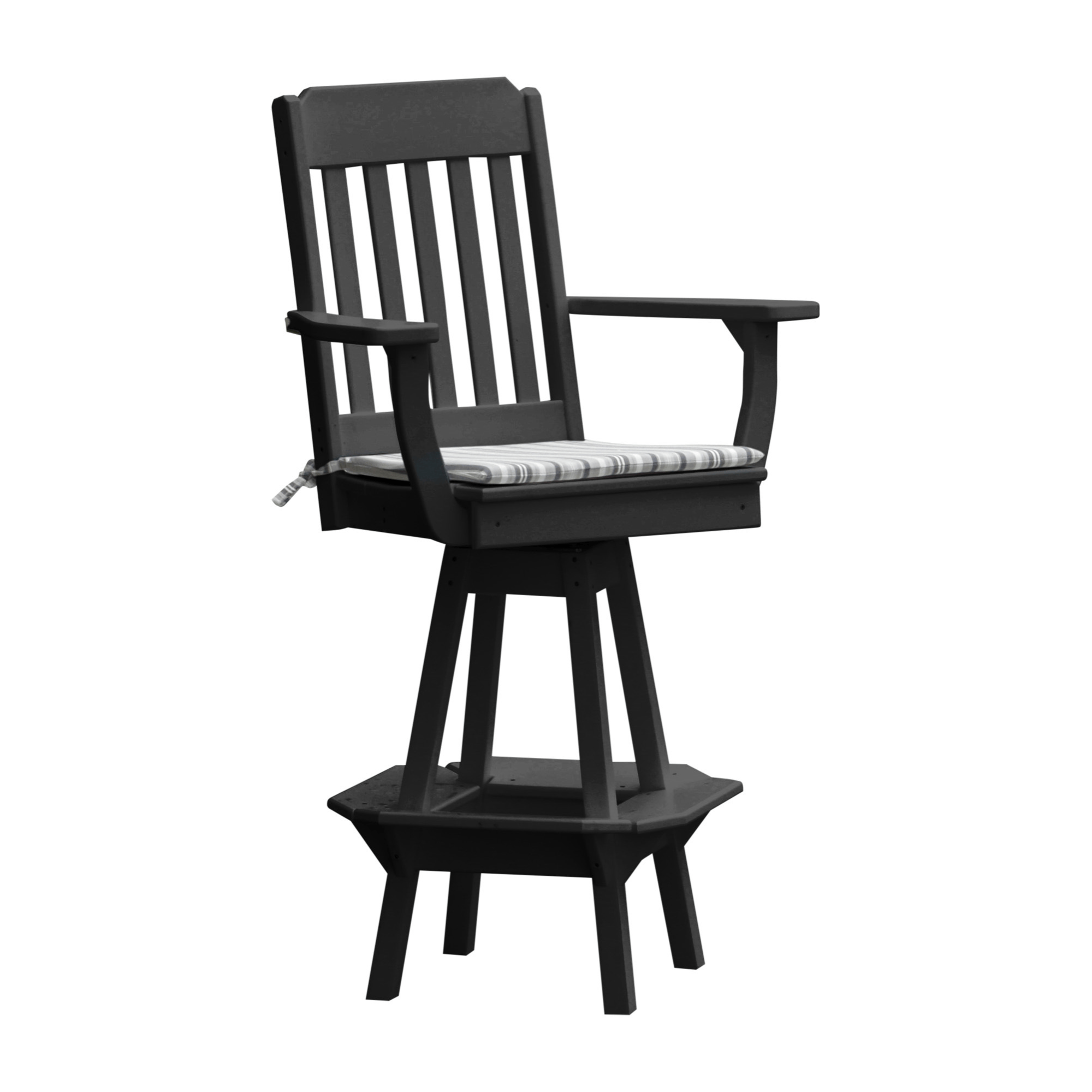 Keystone Amish Co. Traditional Poly Composite Swivel Bar Chair