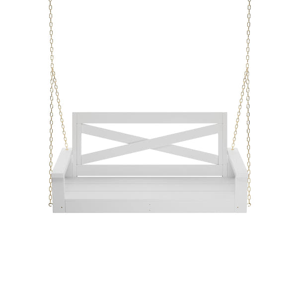 Porchgate Amish Heavy Duty 700 Lb 4-Foot Boardwalk Porch Swing - Pure White