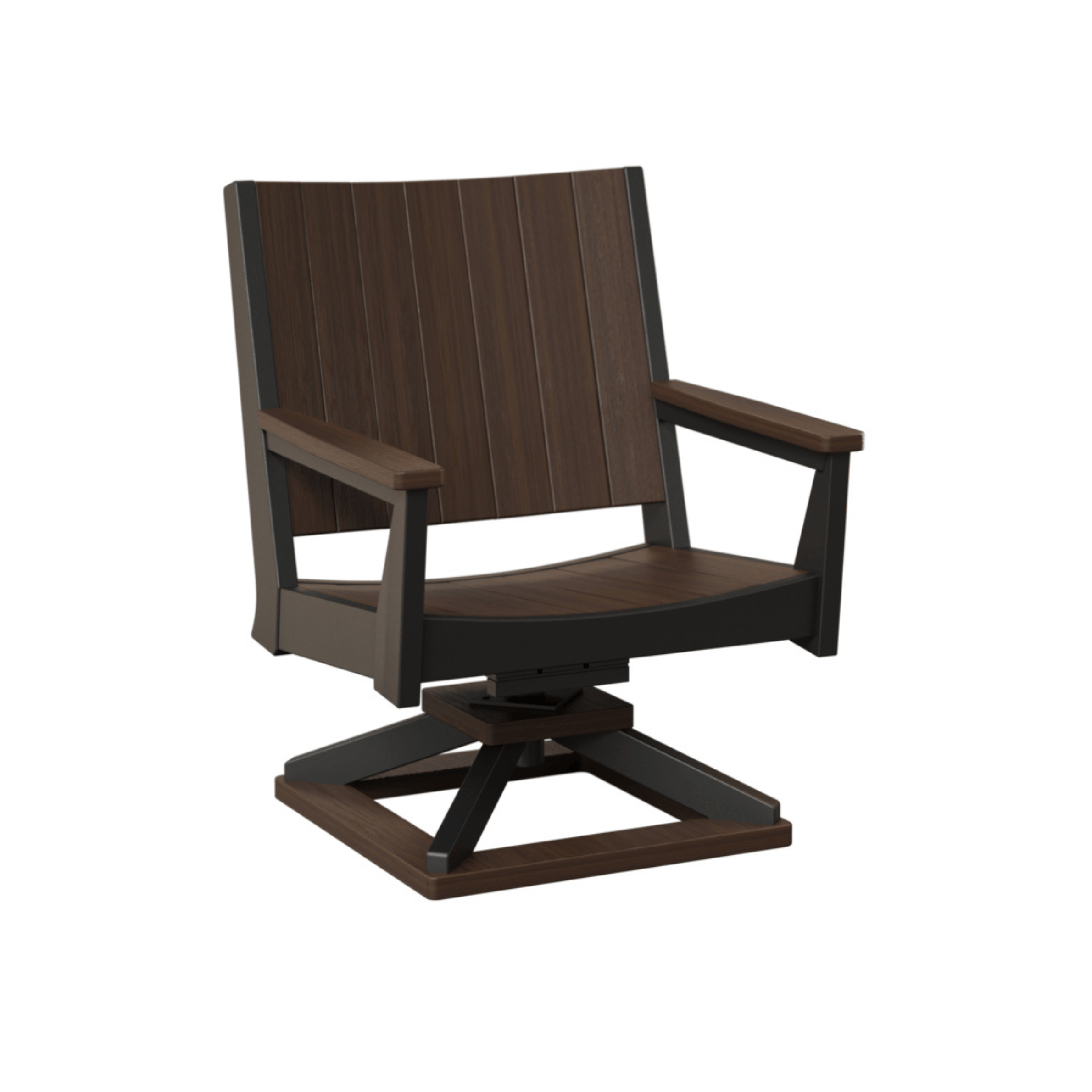 Berlin Gardens Mayhew Chat Poly Lumber Swivel Rocker