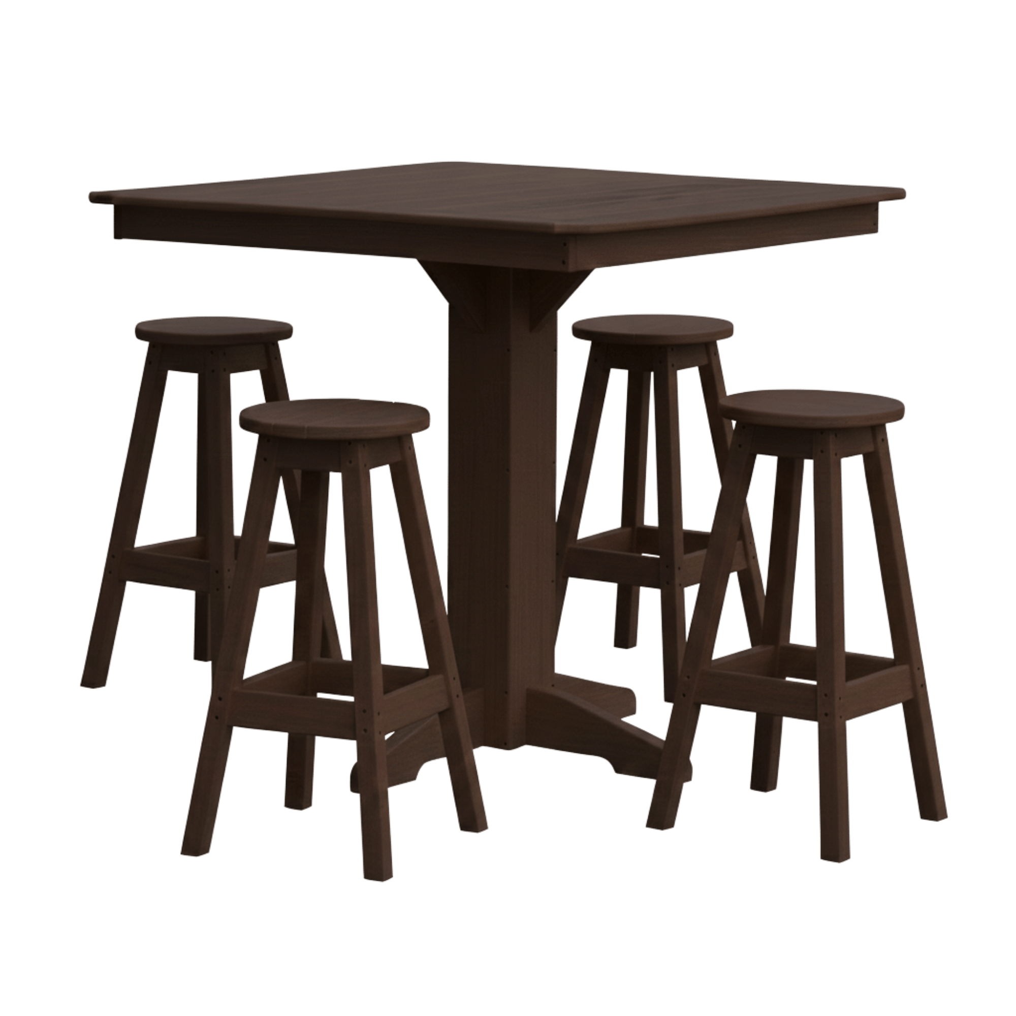 Keystone Amish Co. Sierra 5-Piece Poly Bar Stool Dining Set