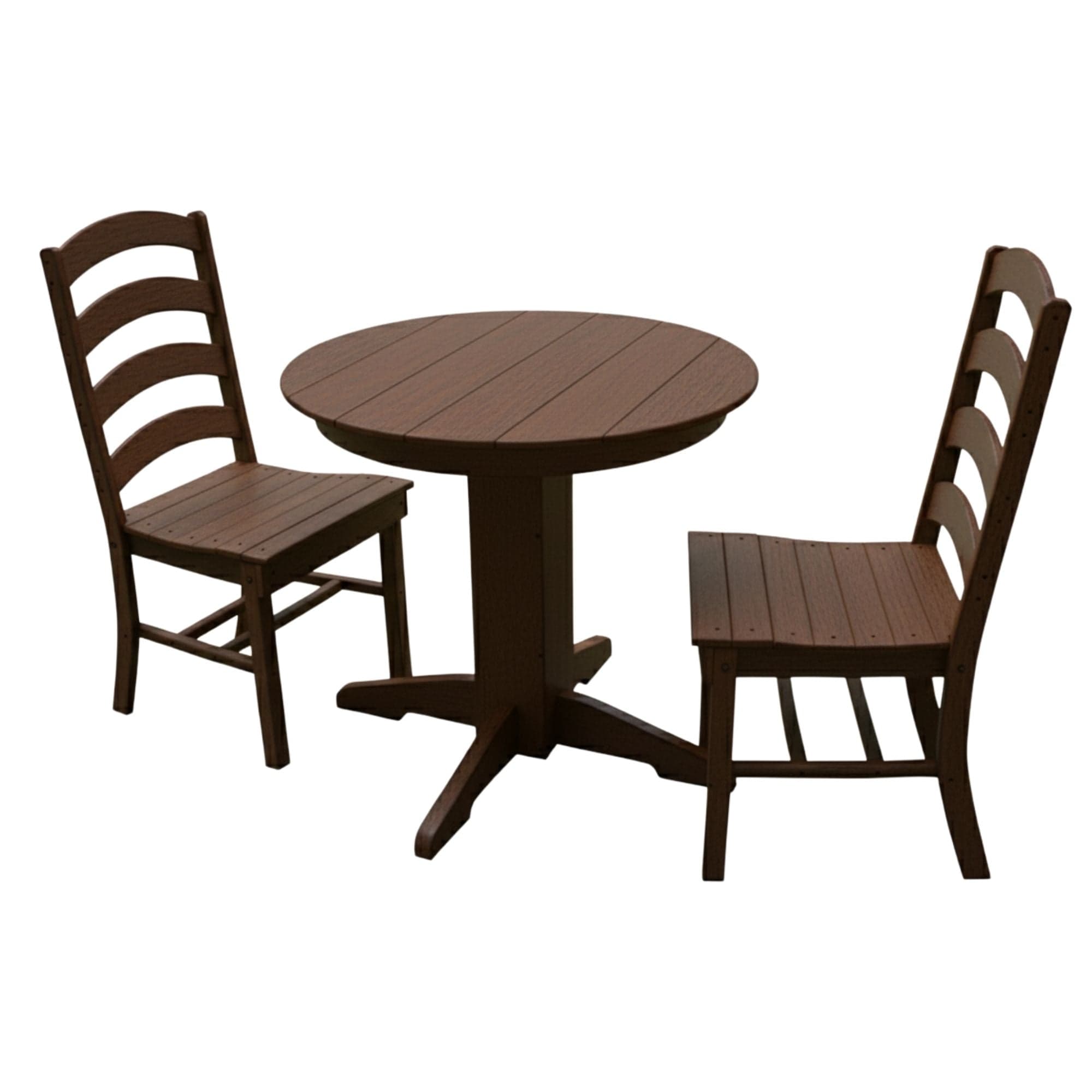 Keystone Amish Co. Poly Composite Josie 3-Piece Outdoor Dining Set with Round Table