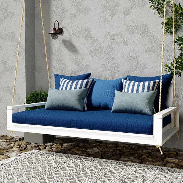 Amish Casual 4 Foot Uptown Porch Swing Bed in Pure White Paint