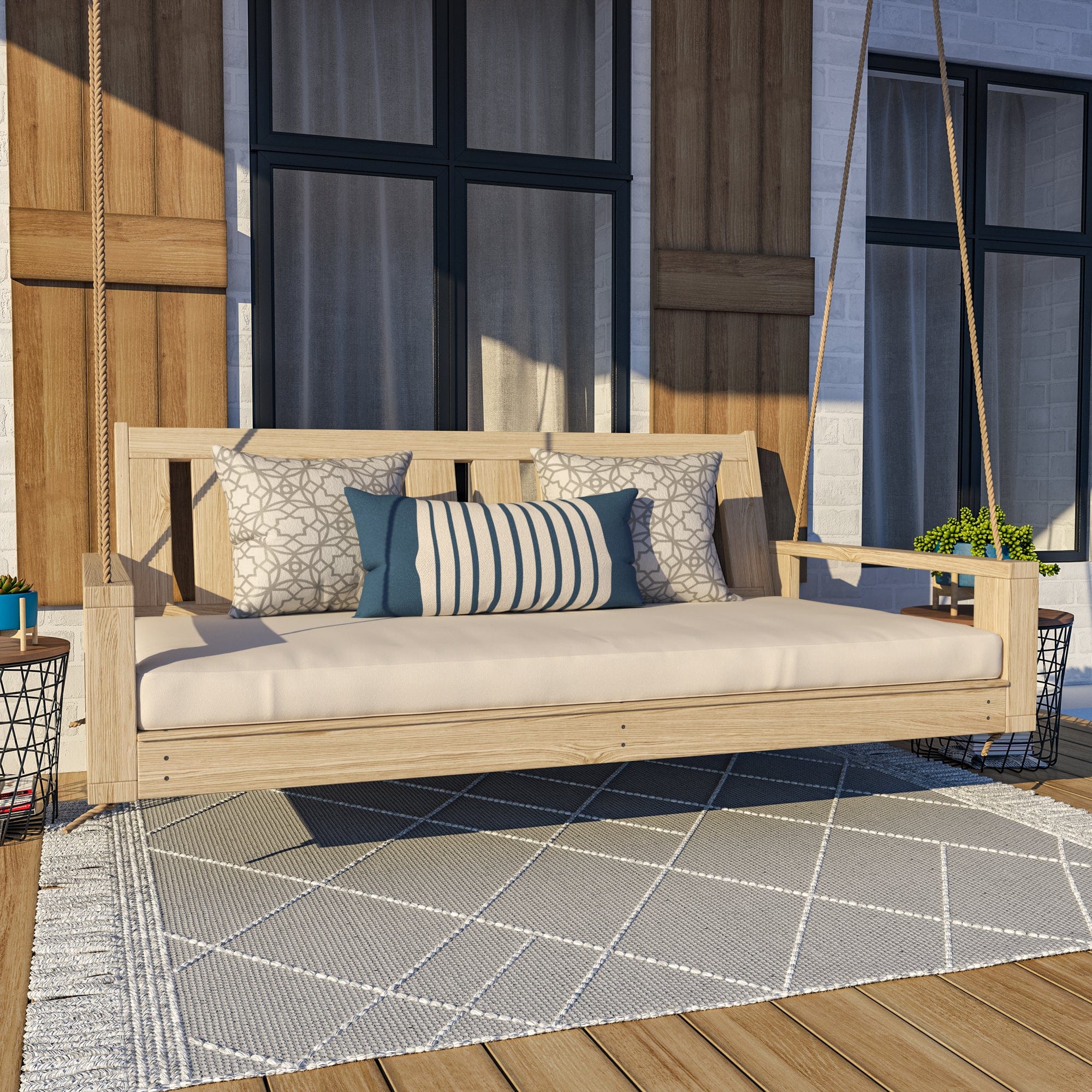 Amish Casual Uptown Wood Swing Bed