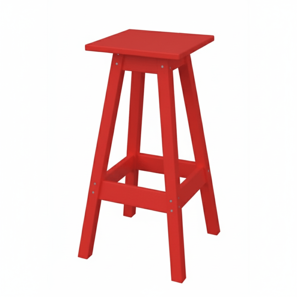 Keystone Amish Co. Poly Square Outdoor Bar Stool