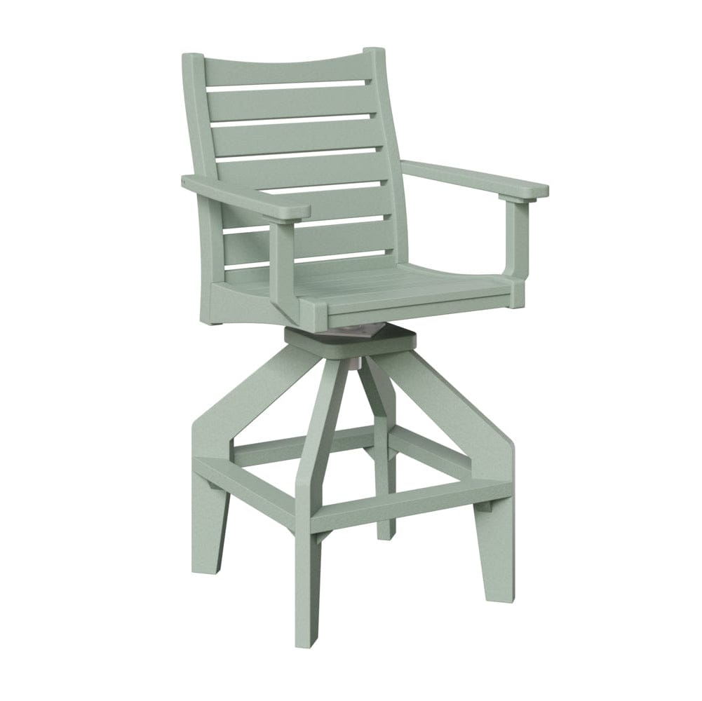 Berlin Gardens Bristol Outdoor Poly Lumber Swivel Bar Chair