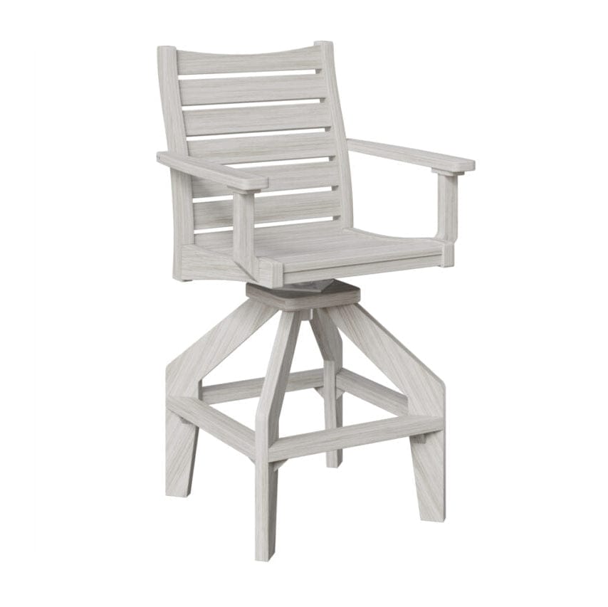 Berlin Gardens Bristol Outdoor Poly Lumber Swivel Bar Chair