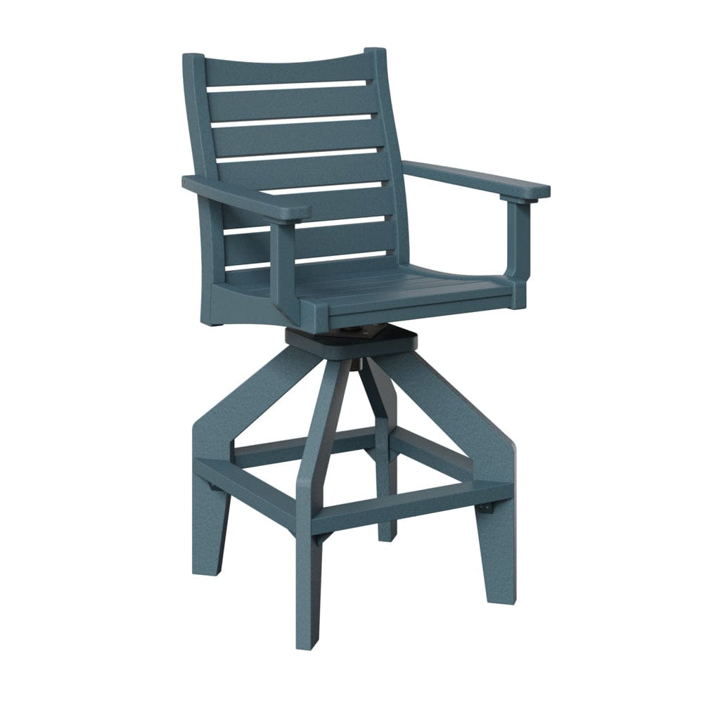 Berlin Gardens Bristol Outdoor Poly Lumber Swivel Bar Chair