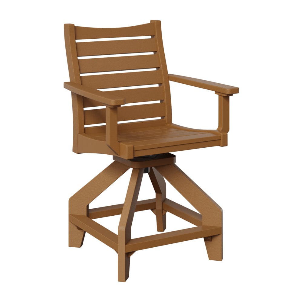 Berlin Gardens Bristol Outdoor Poly Lumber Swivel Counter Chair