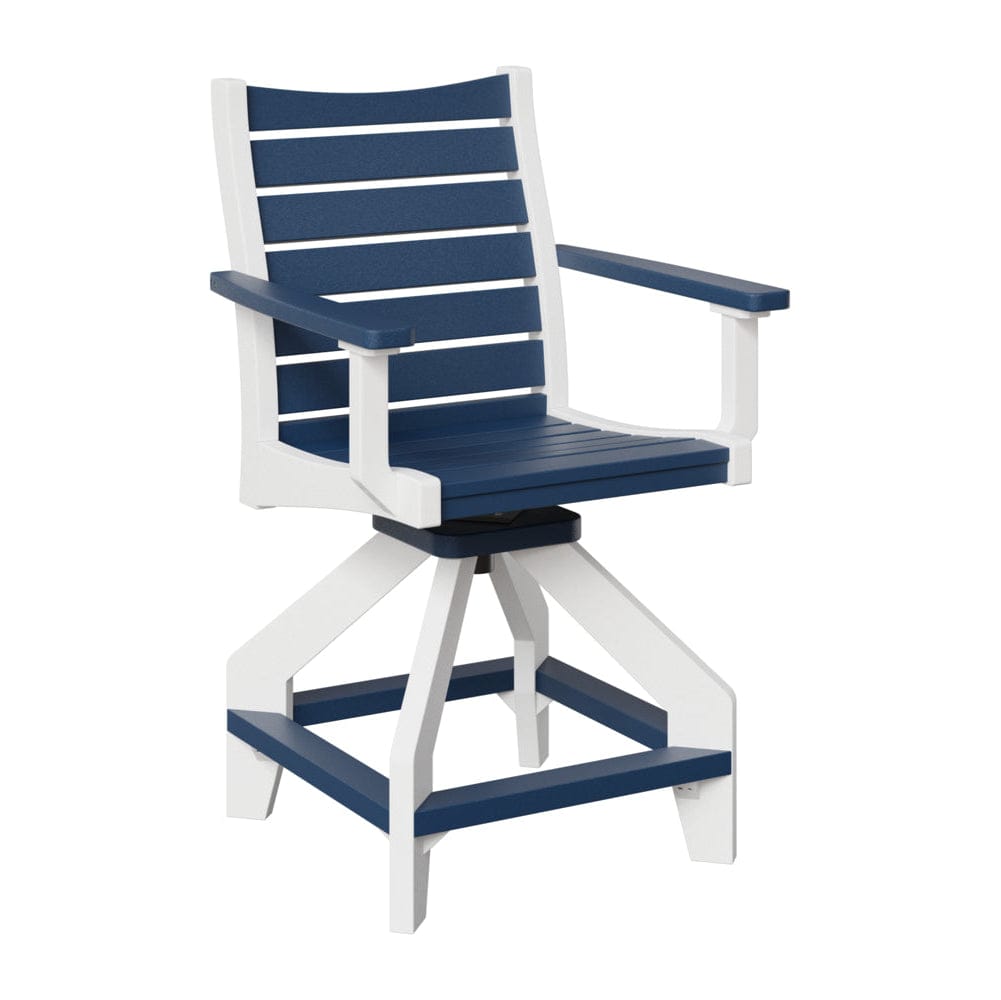 Berlin Gardens Bristol Outdoor Poly Lumber Swivel Counter Chair