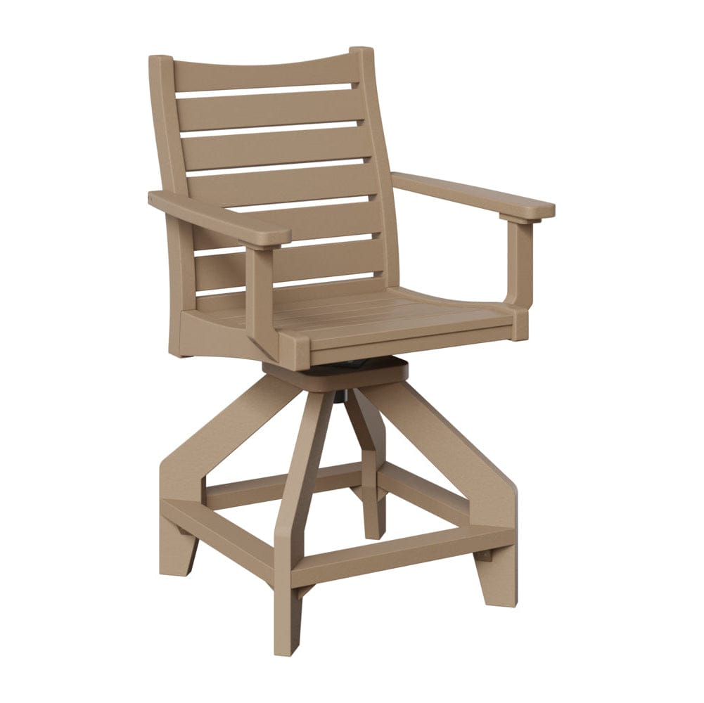 Berlin Gardens Bristol Outdoor Poly Lumber Swivel Counter Chair