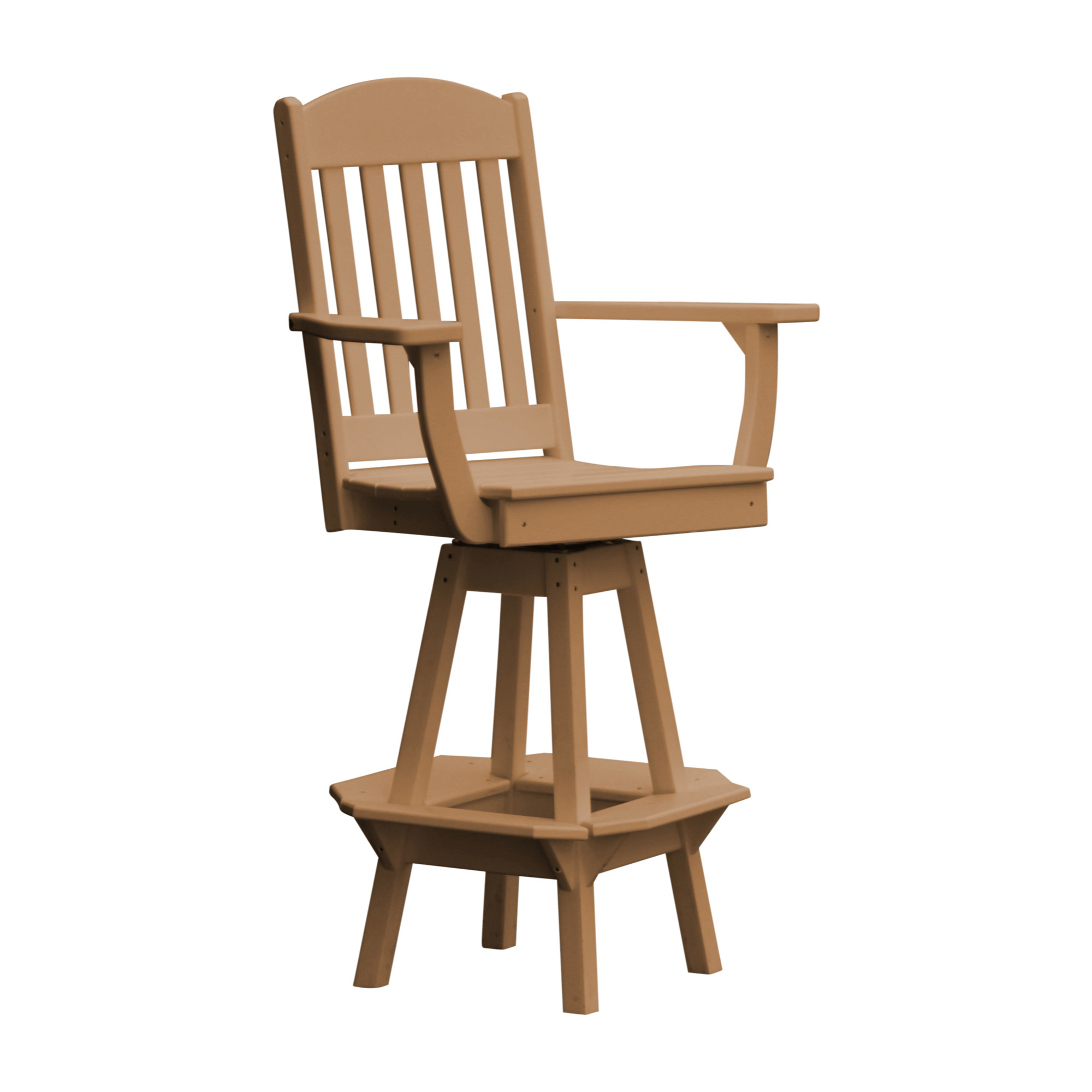 Keystone Amish Co. Classic Poly Composite Swivel Bar Chair