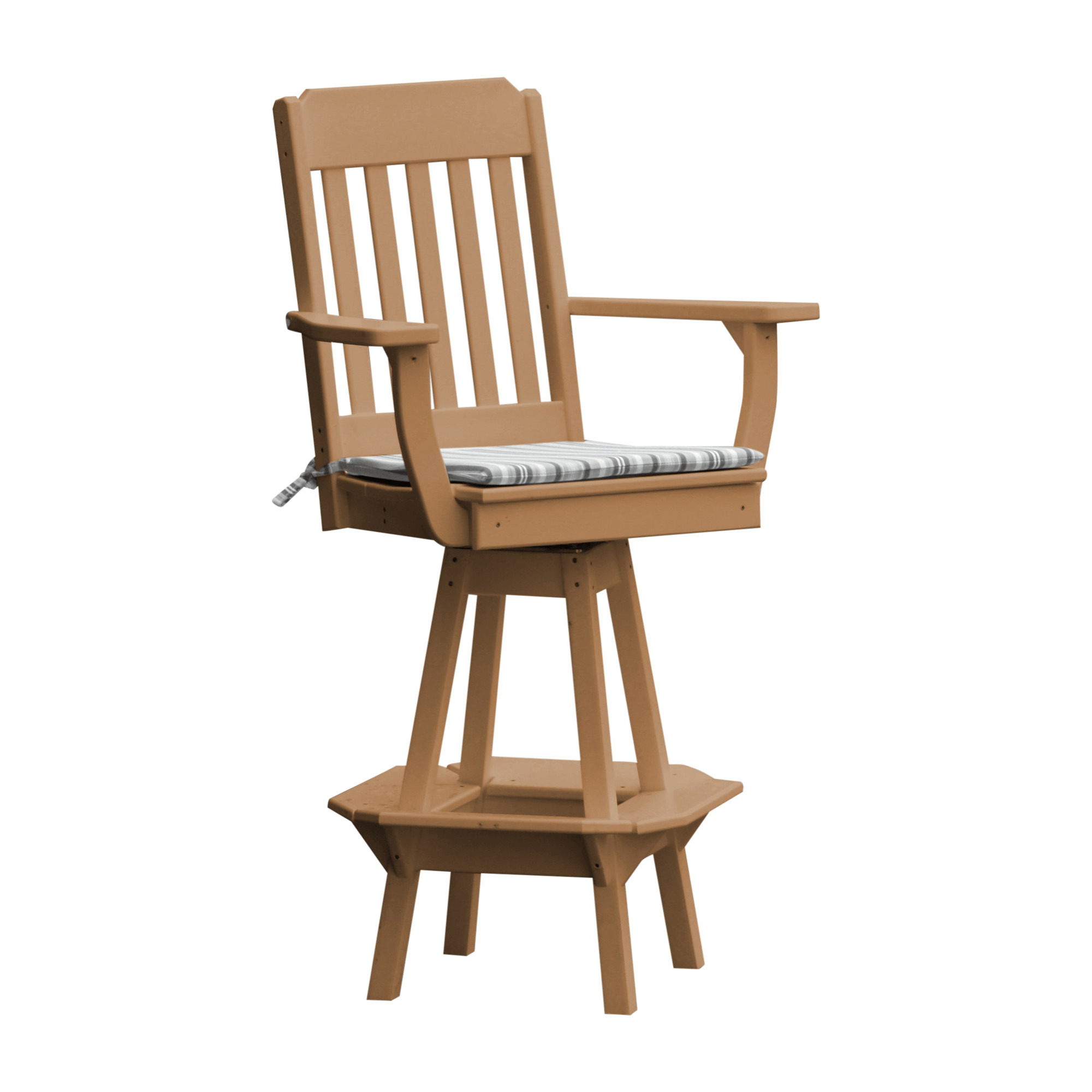 Keystone Amish Co. Traditional Poly Composite Swivel Bar Chair