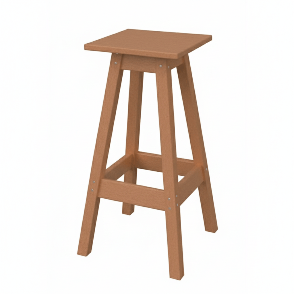 Keystone Amish Co. Poly Square Outdoor Bar Stool