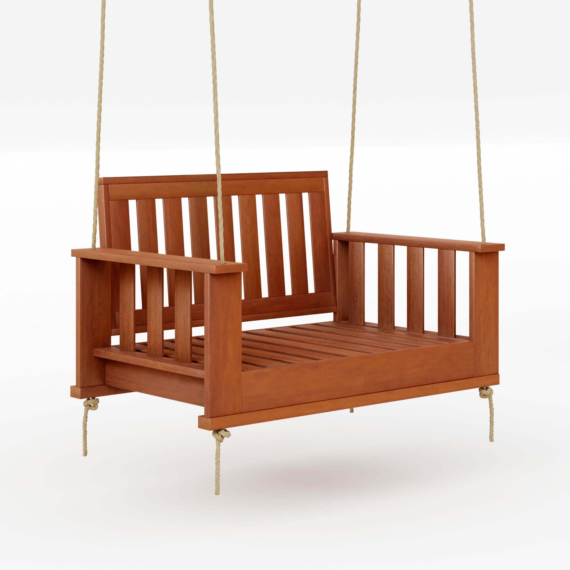 Amish Casual Rockford Daybed Swing Package with Included Cushions, Lounge, Cedar Stain