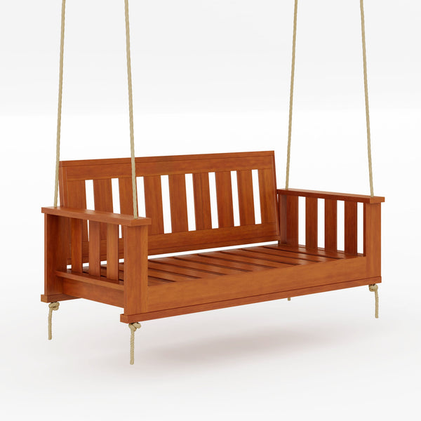 Amish Casual Rockford Daybed Swing Package with Included Cushions, Sofa, Cedar Stain with Clearcoat