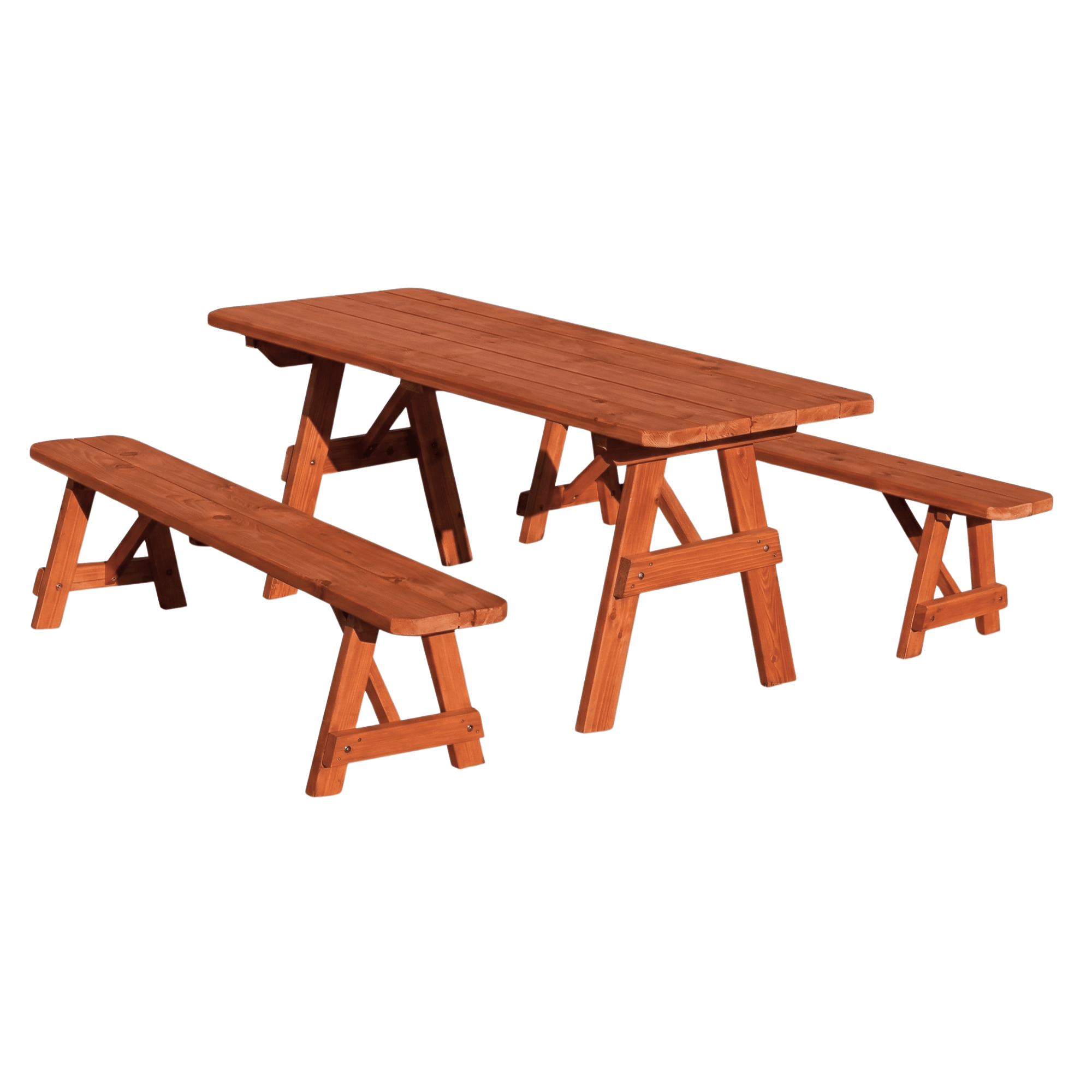 Keystone Amish Co. Red Cedar Traditional Outdoor Table with Benches