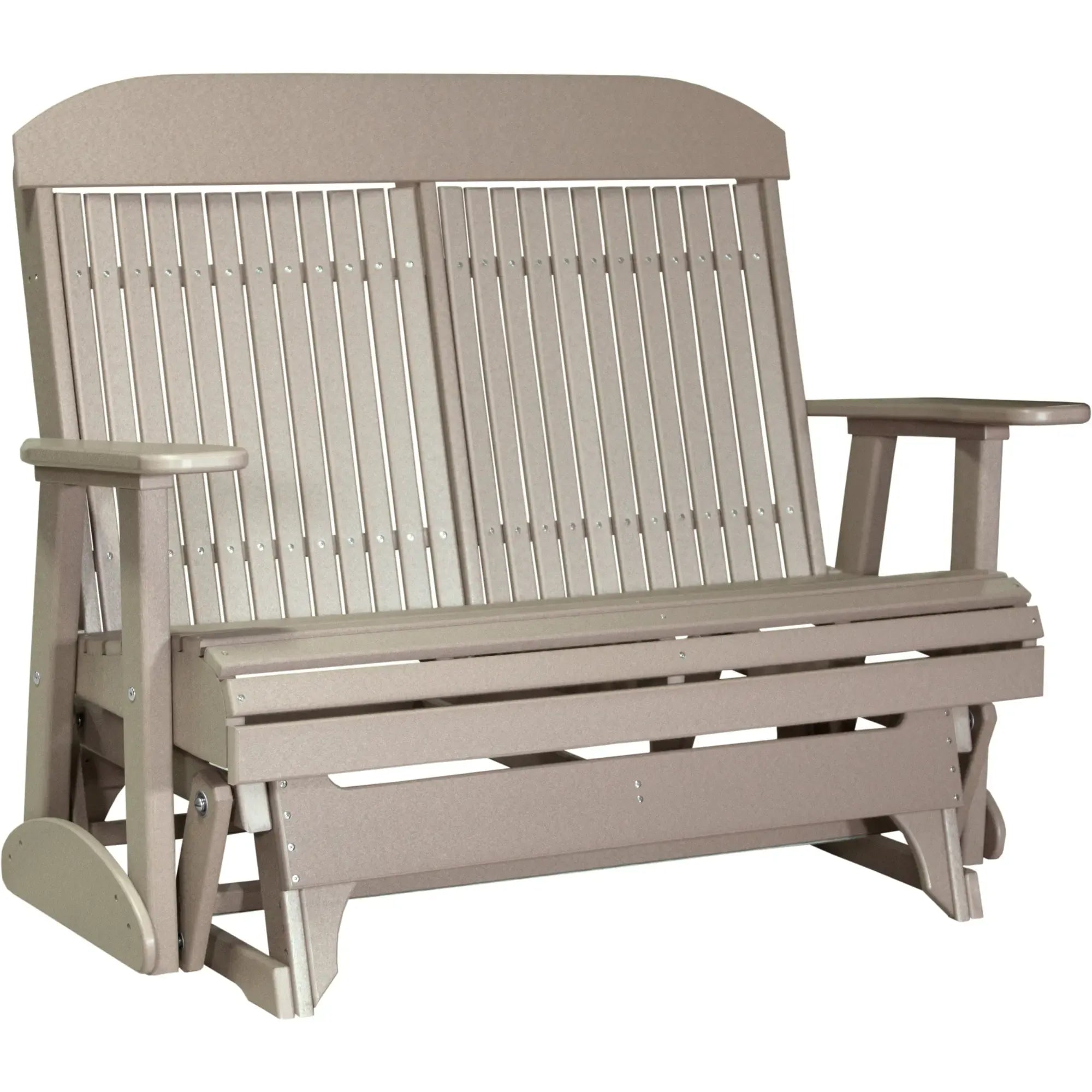 LuxCraft Classic Highback 4-Foot Poly Composite Patio Glider