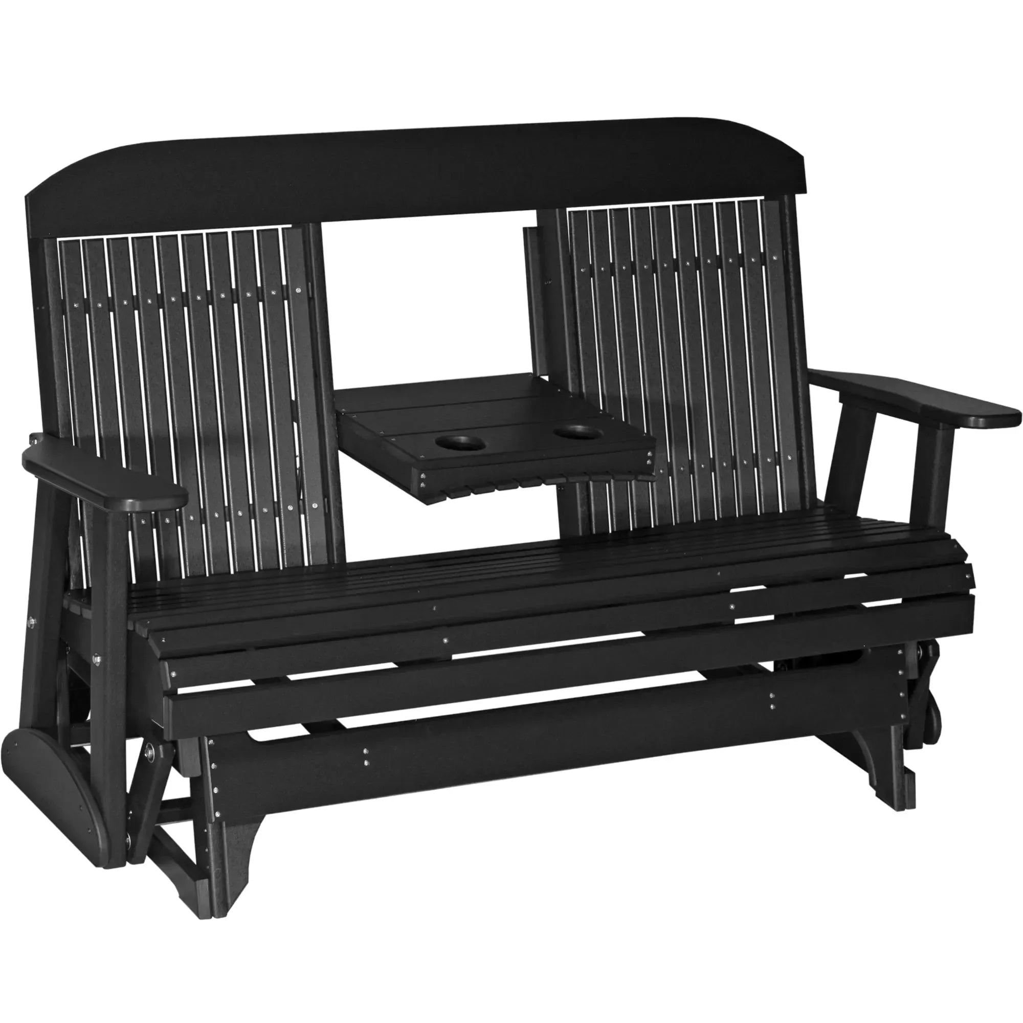 LuxCraft Classic Highback Console 5-Foot Poly Composite Patio Glider