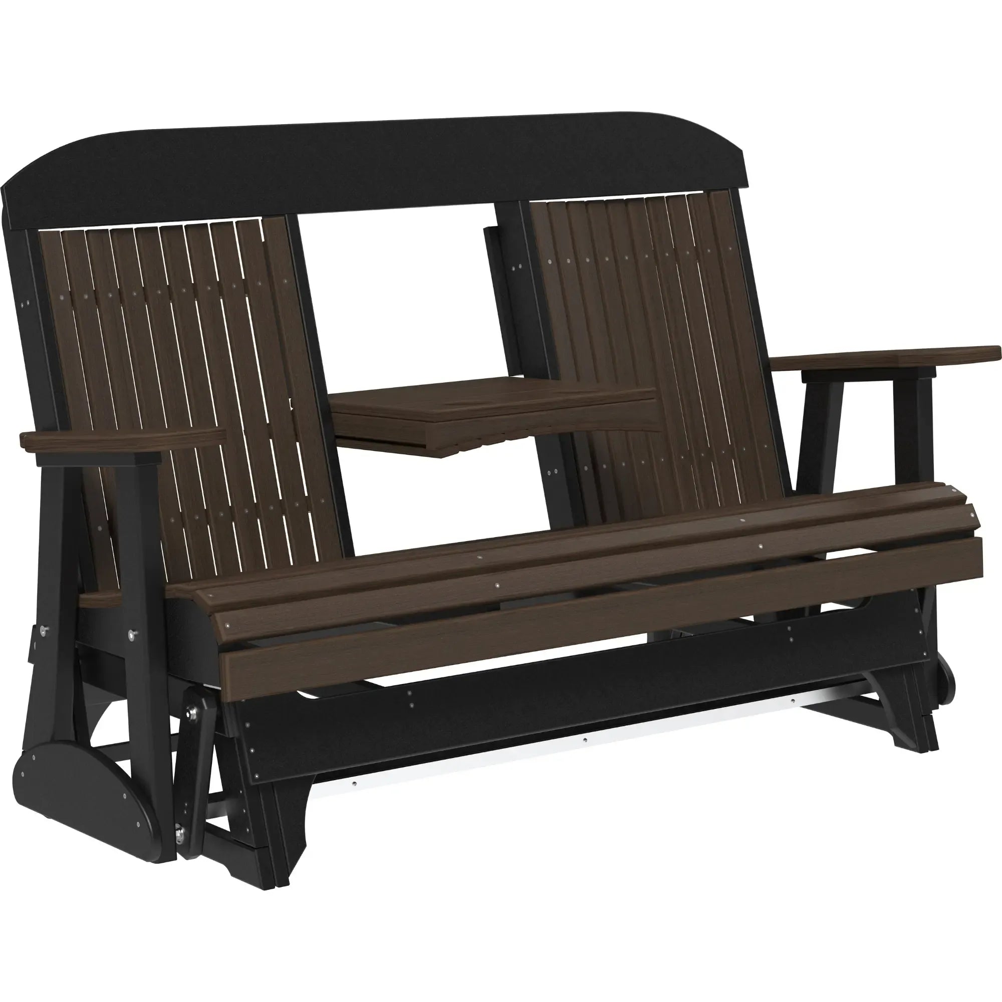 LuxCraft Classic Highback Console 5-Foot Poly Composite Patio Glider