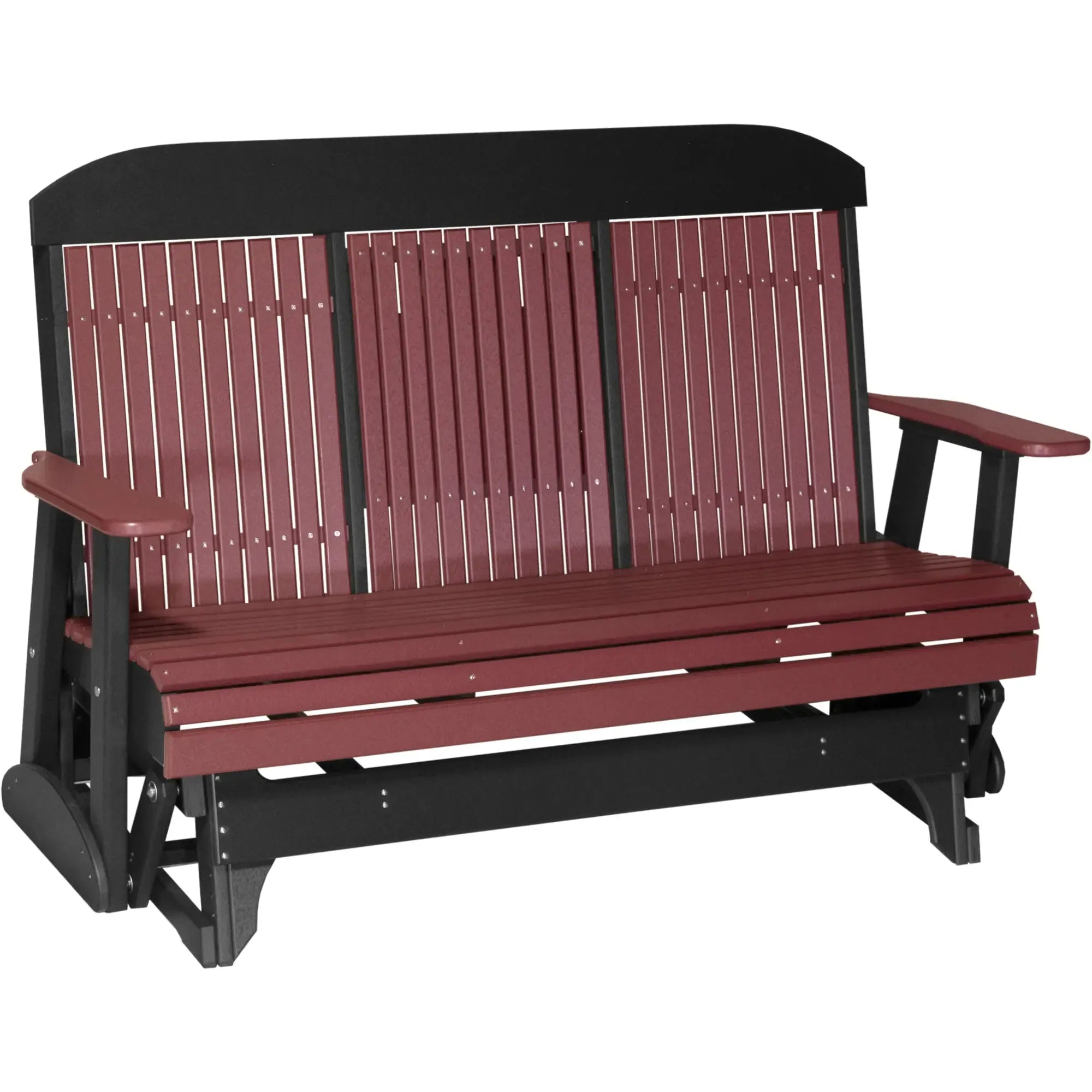 LuxCraft Classic Highback Console 5-Foot Poly Composite Patio Glider