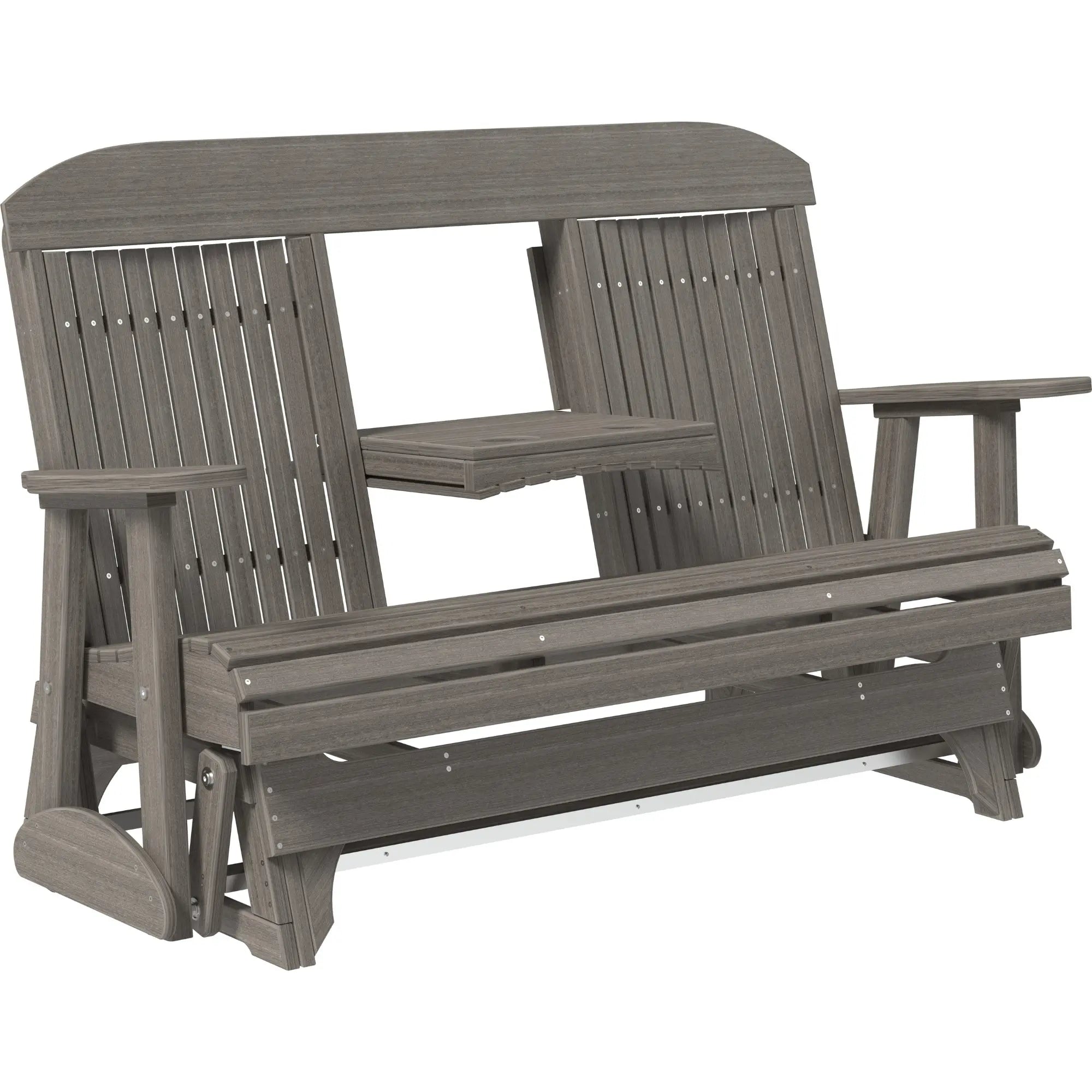 LuxCraft Classic Highback Console 5-Foot Poly Composite Patio Glider