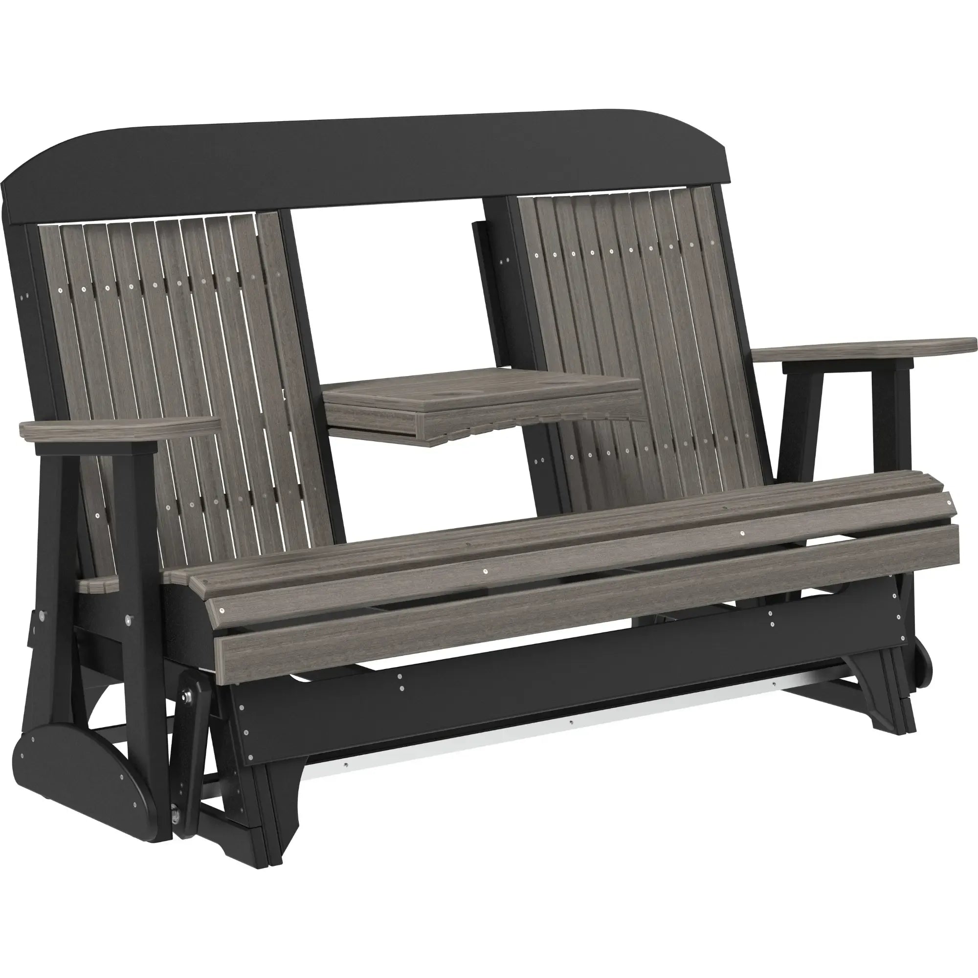 LuxCraft Classic Highback Console 5-Foot Poly Composite Patio Glider