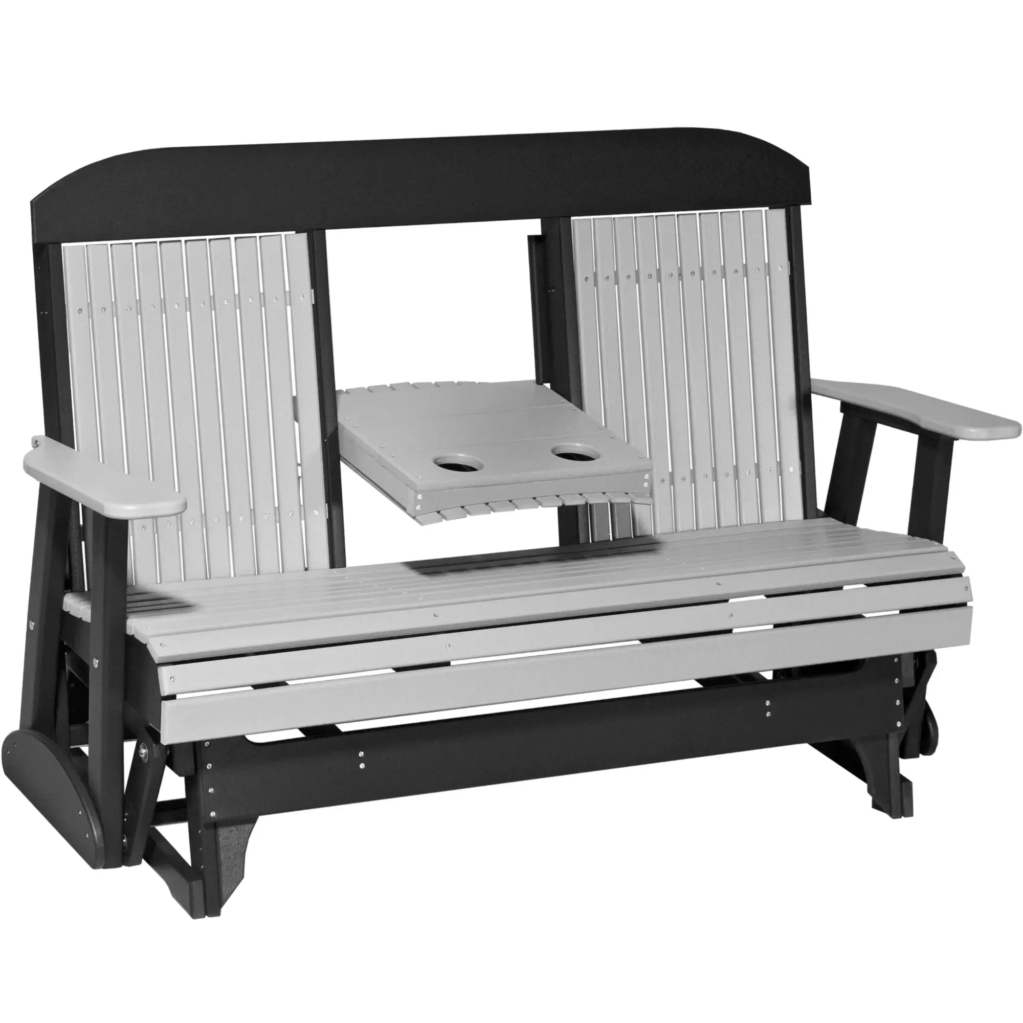 LuxCraft Classic Highback Console 5-Foot Poly Composite Patio Glider