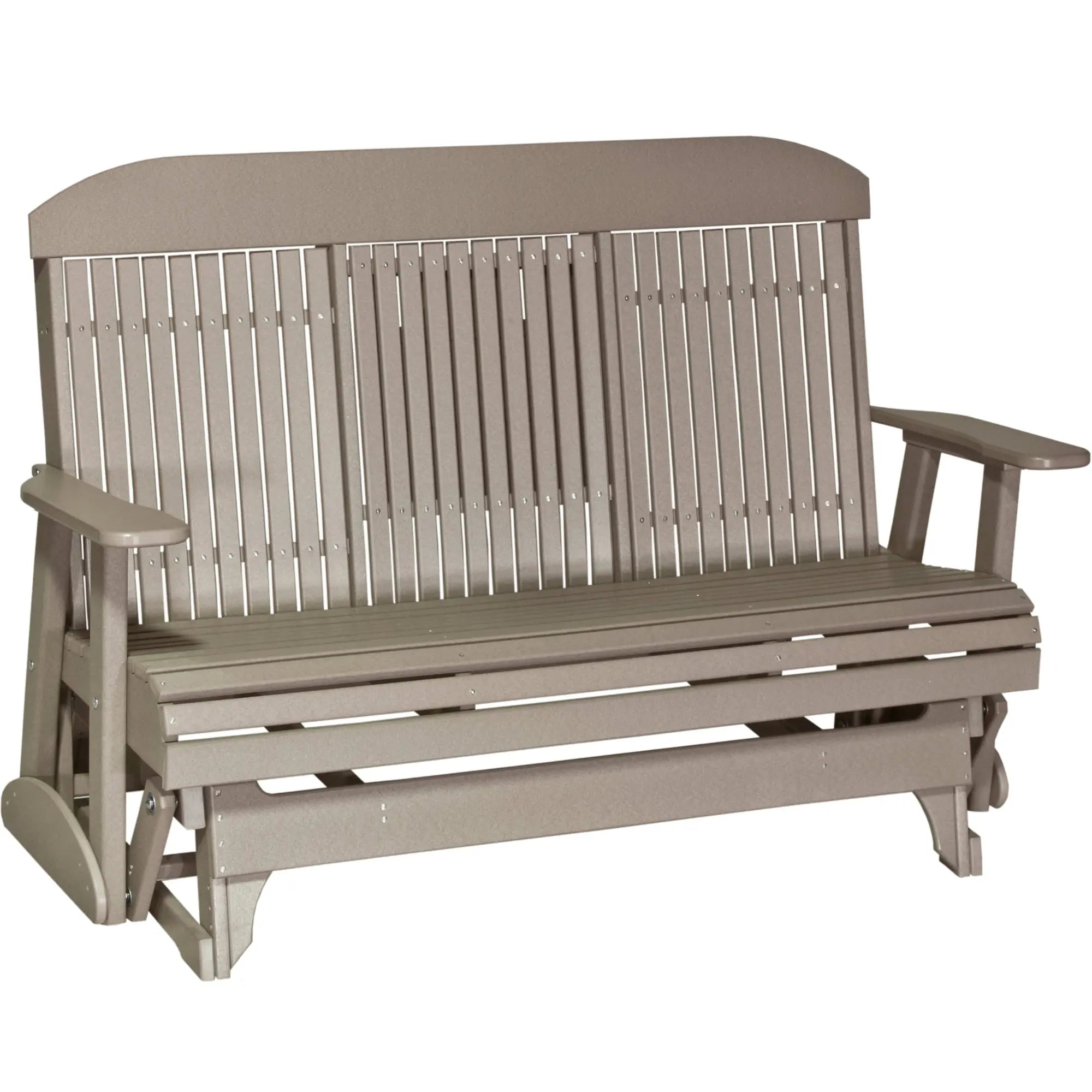 LuxCraft Classic Highback Console 5-Foot Poly Composite Patio Glider