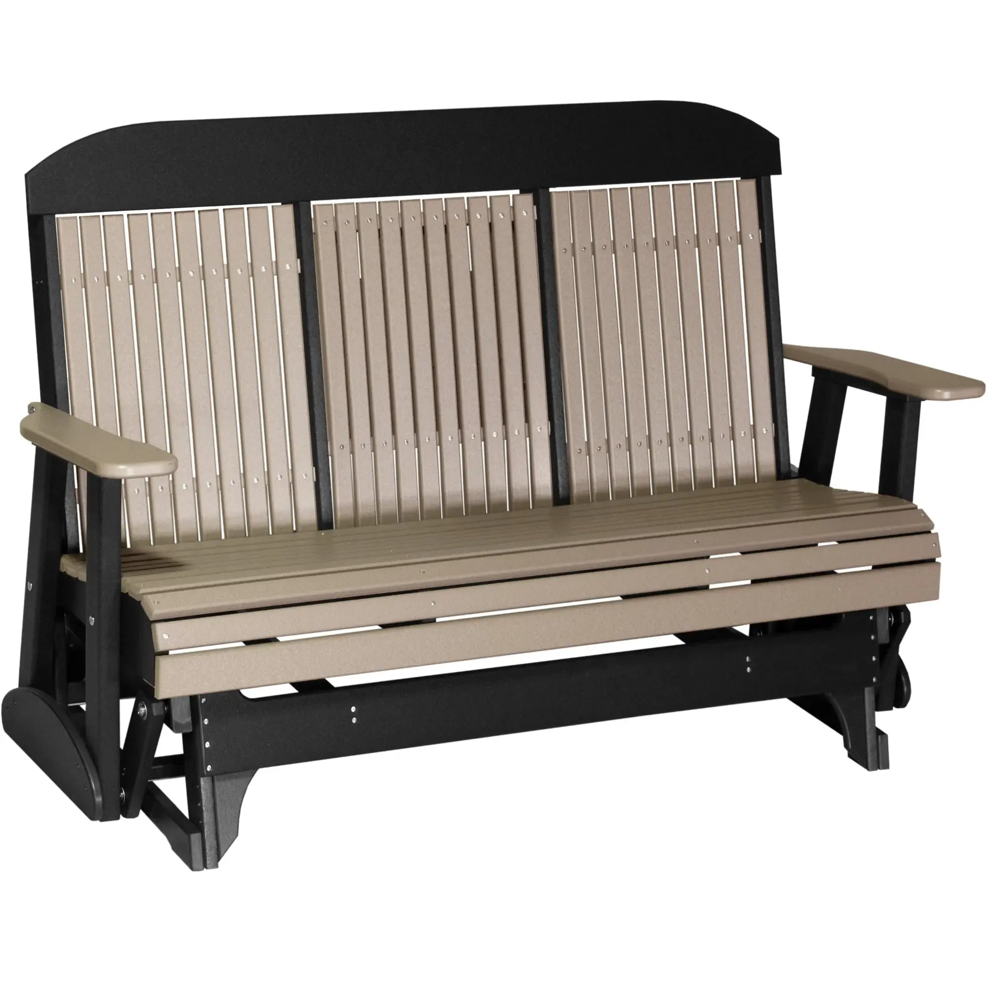 LuxCraft Classic Highback Console 5-Foot Poly Composite Patio Glider