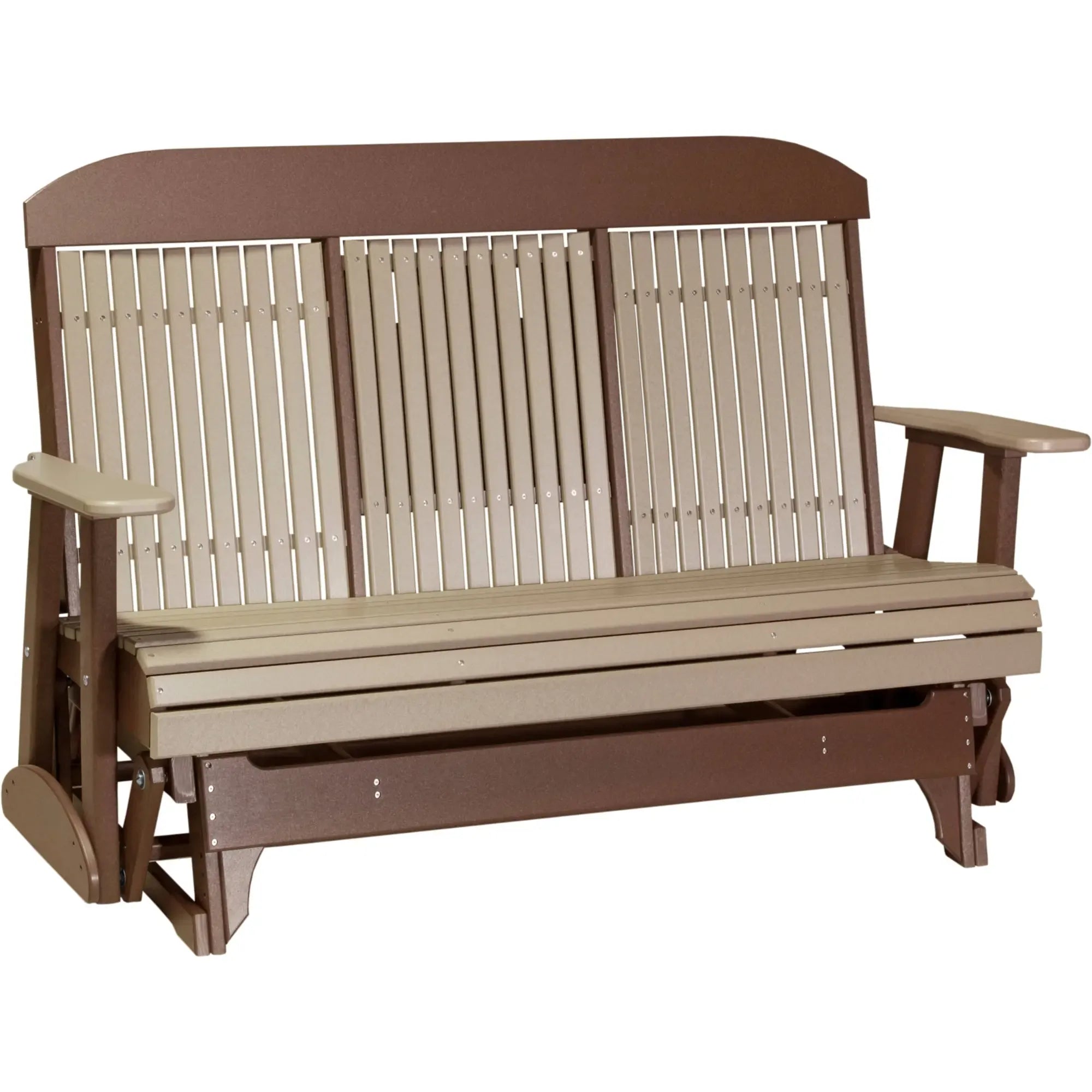 LuxCraft Classic Highback Console 5-Foot Poly Composite Patio Glider