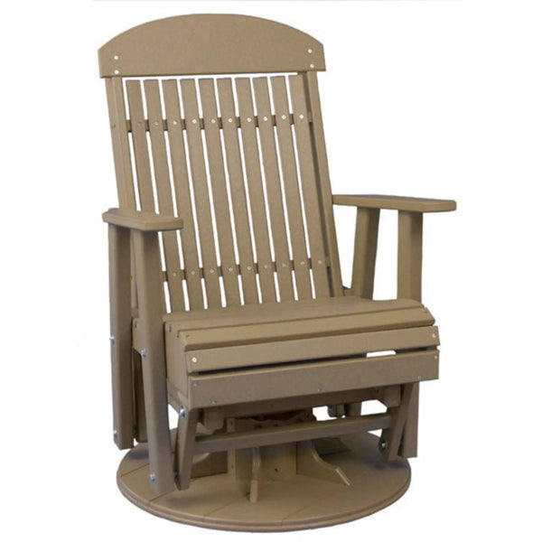 LuxCraft Classic Highback Poly Composite Swivel Glider Chair