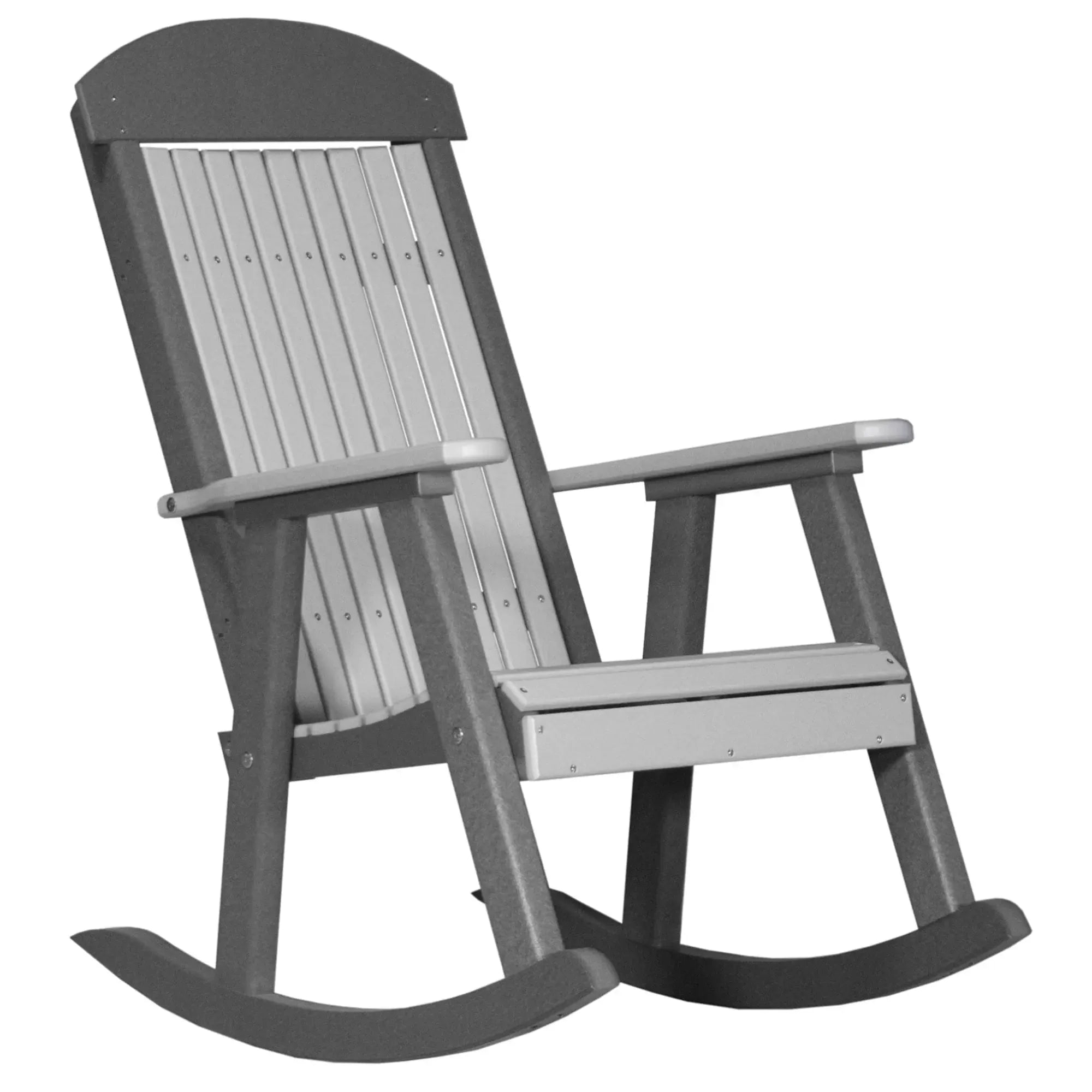 LuxCraft Classic Traditional Recycled Plastic Rocking Chair