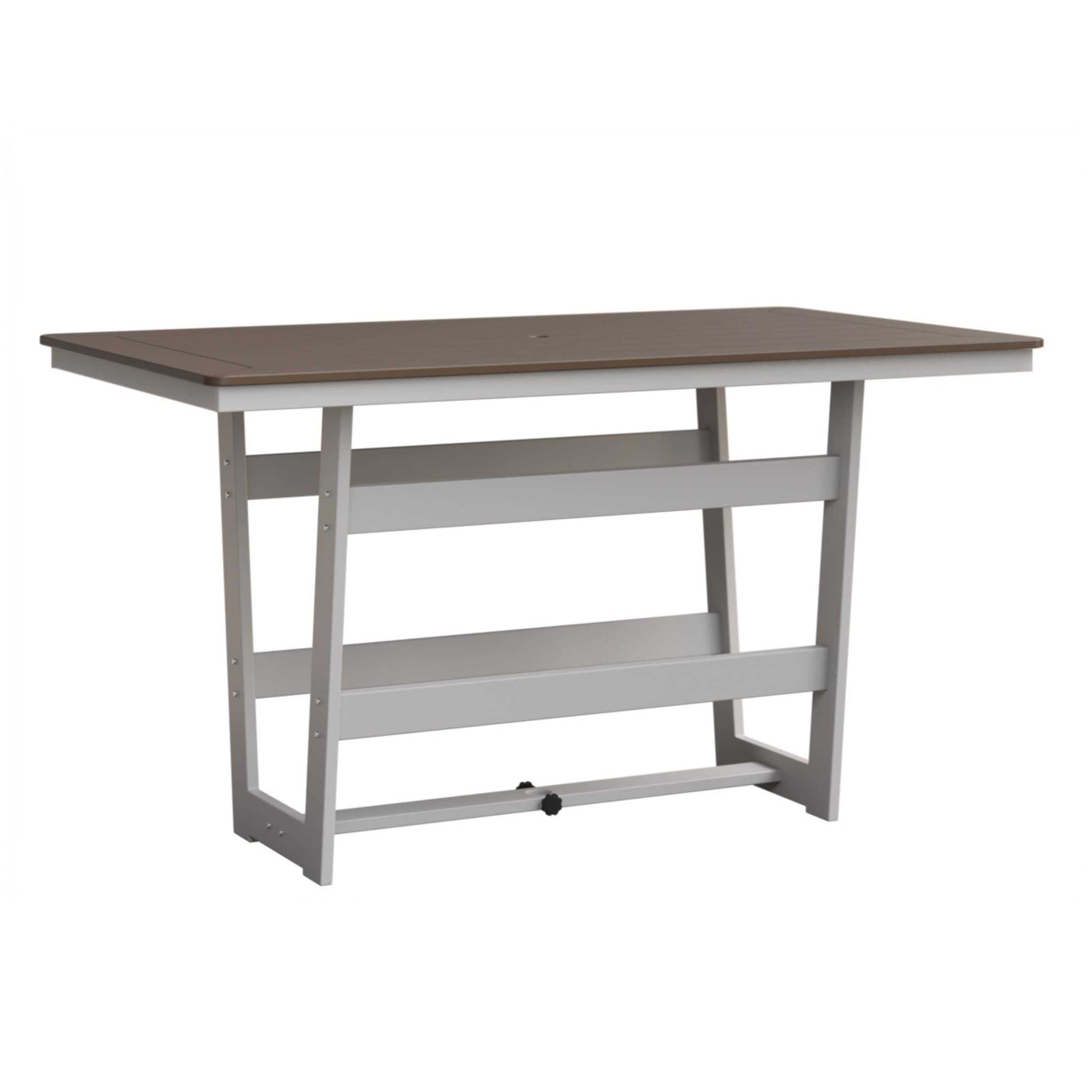 Berlin Gardens Hudson 70" Outdoor Poly Lumber Rectangular Bar Table
