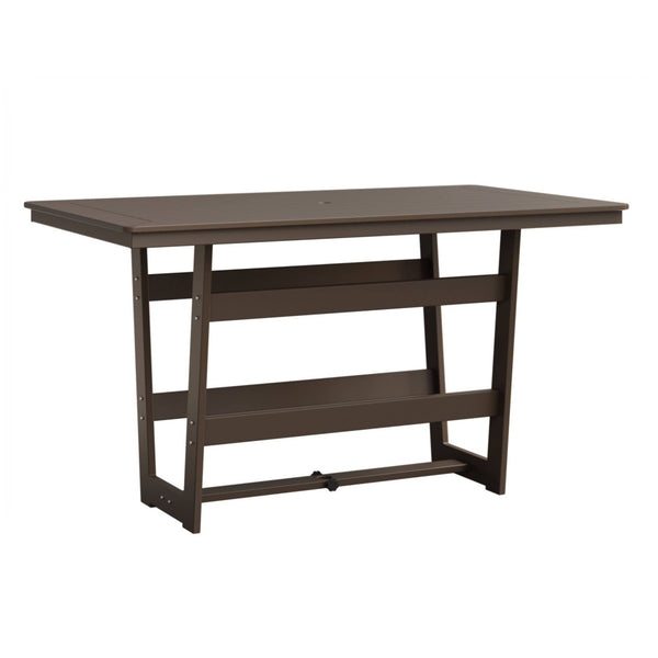 Berlin Gardens Hudson 70" Outdoor Poly Lumber Rectangular Bar Table