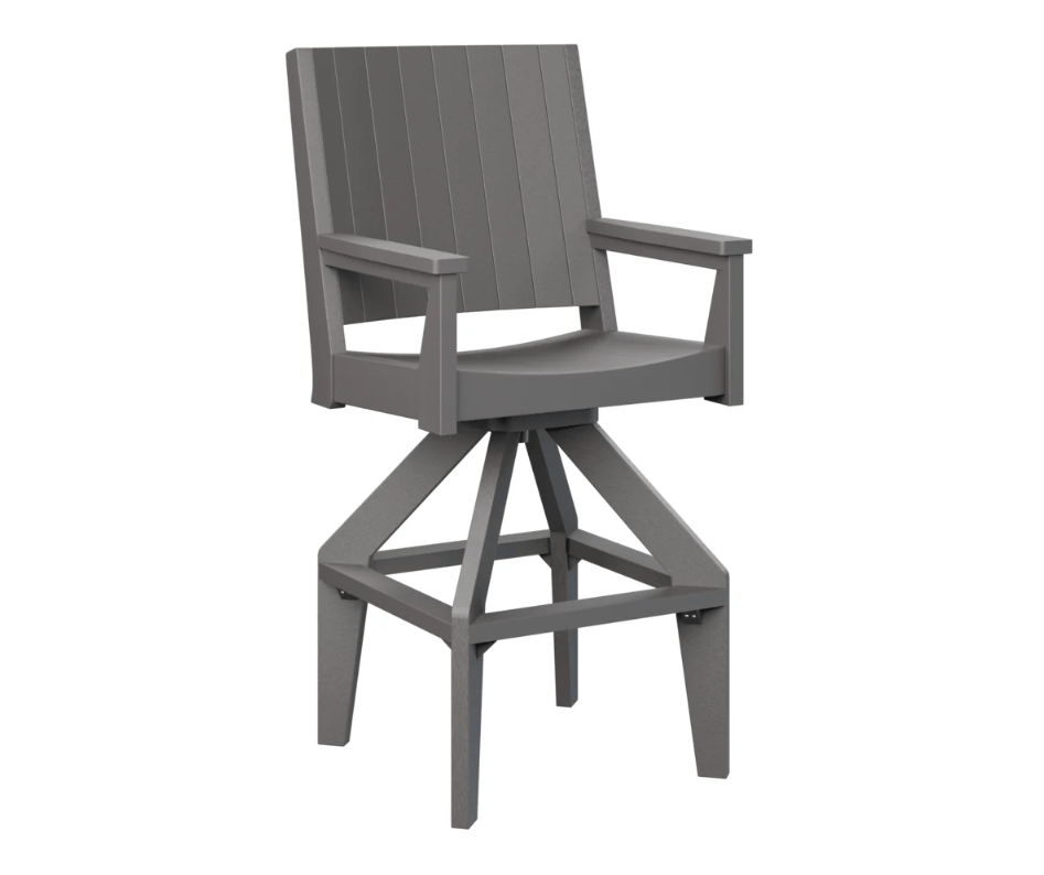 Berlin Gardens Mayhew Outdoor Poly Lumber Chat Extra Tall Swivel Chair