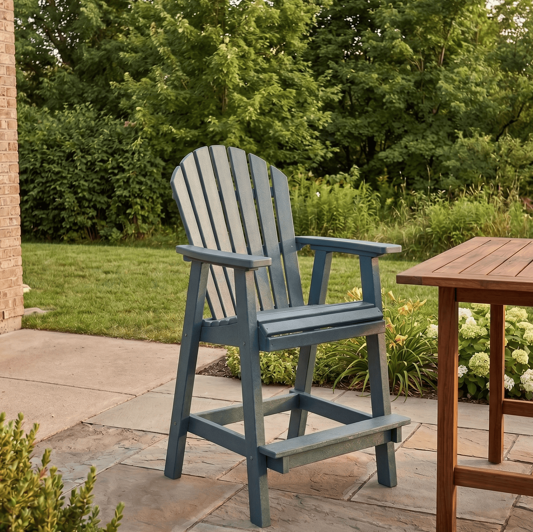 Berlin Gardens Comfo Back Poly Lumber Bar Chair