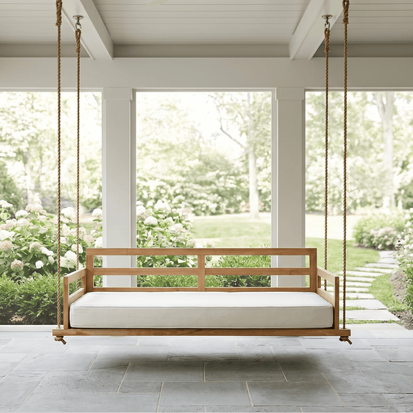 East Green Conrad Grade-A Teak Twin Porch Swing Bed