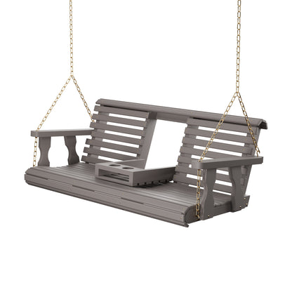 Porchgate Amish Heavy Duty Rollback Console Porch Swing