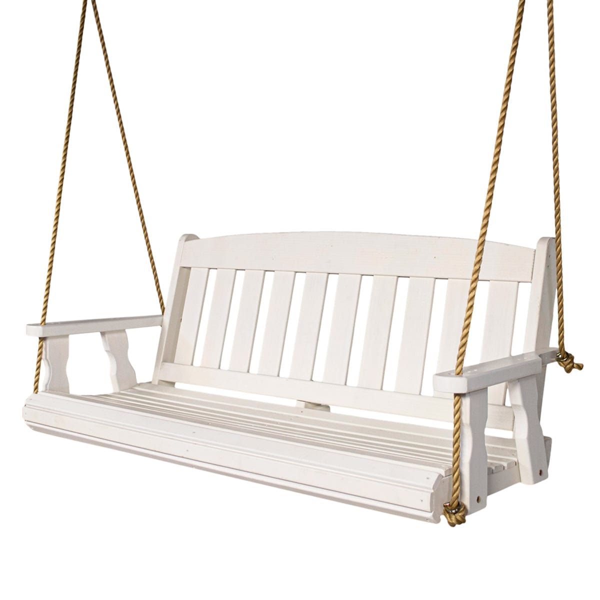 Amish Casual 6 Foot Semi-Solid White Mission Porch Swing
