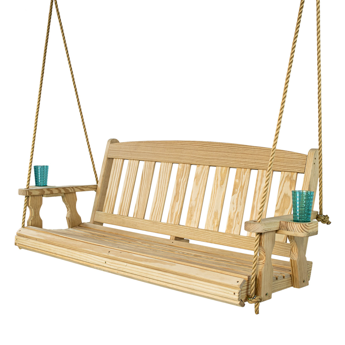 Amish Casual 4 Foot Unfinished Mission Porch Swing