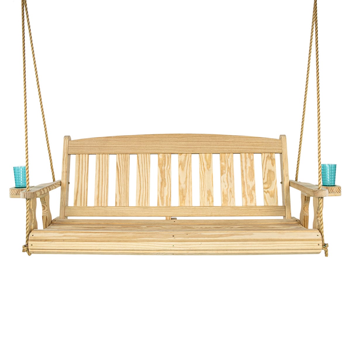 Amish Casual 6 Foot Unfinished Mission Porch Swing with Clearcoat