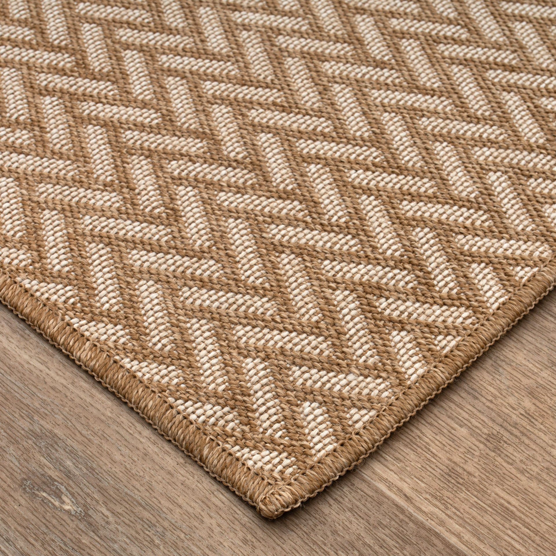 East Green Haussmann Chevron Outdoor Area Rug