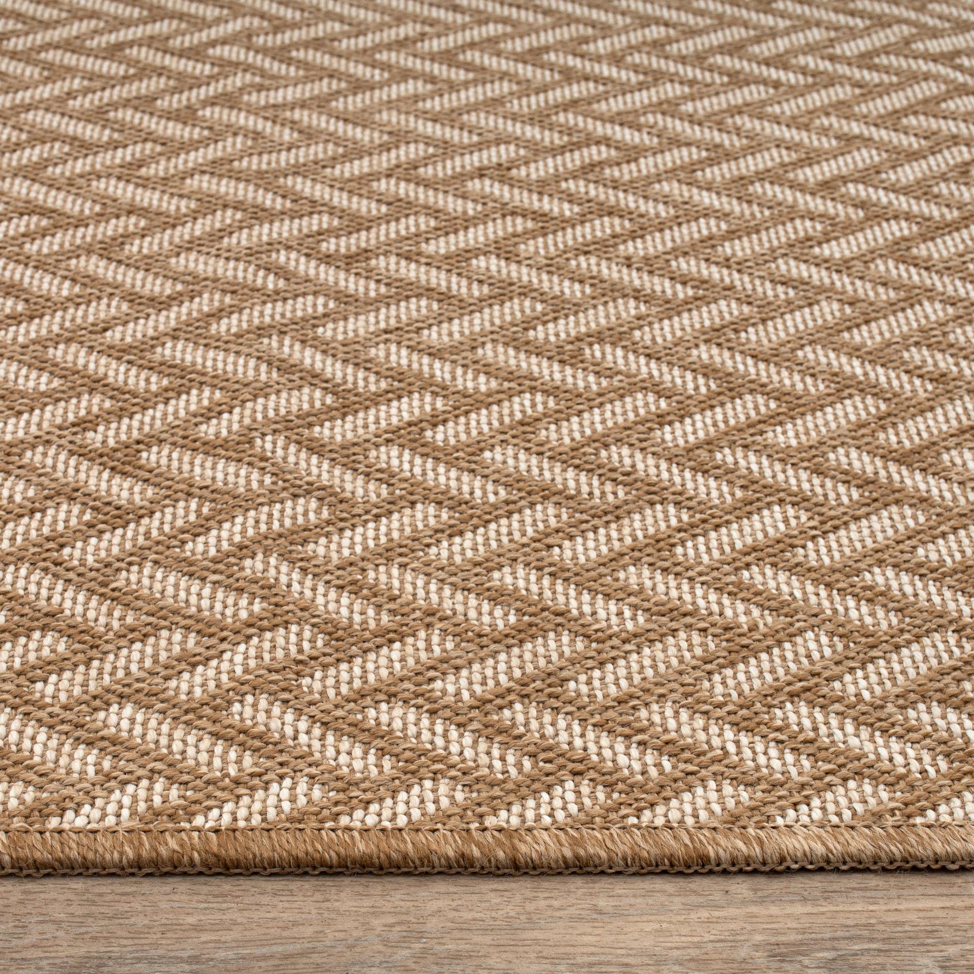 East Green Haussmann Chevron Outdoor Area Rug
