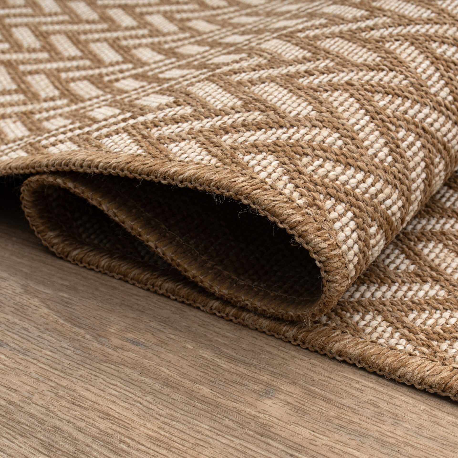 East Green Haussmann Chevron Outdoor Area Rug