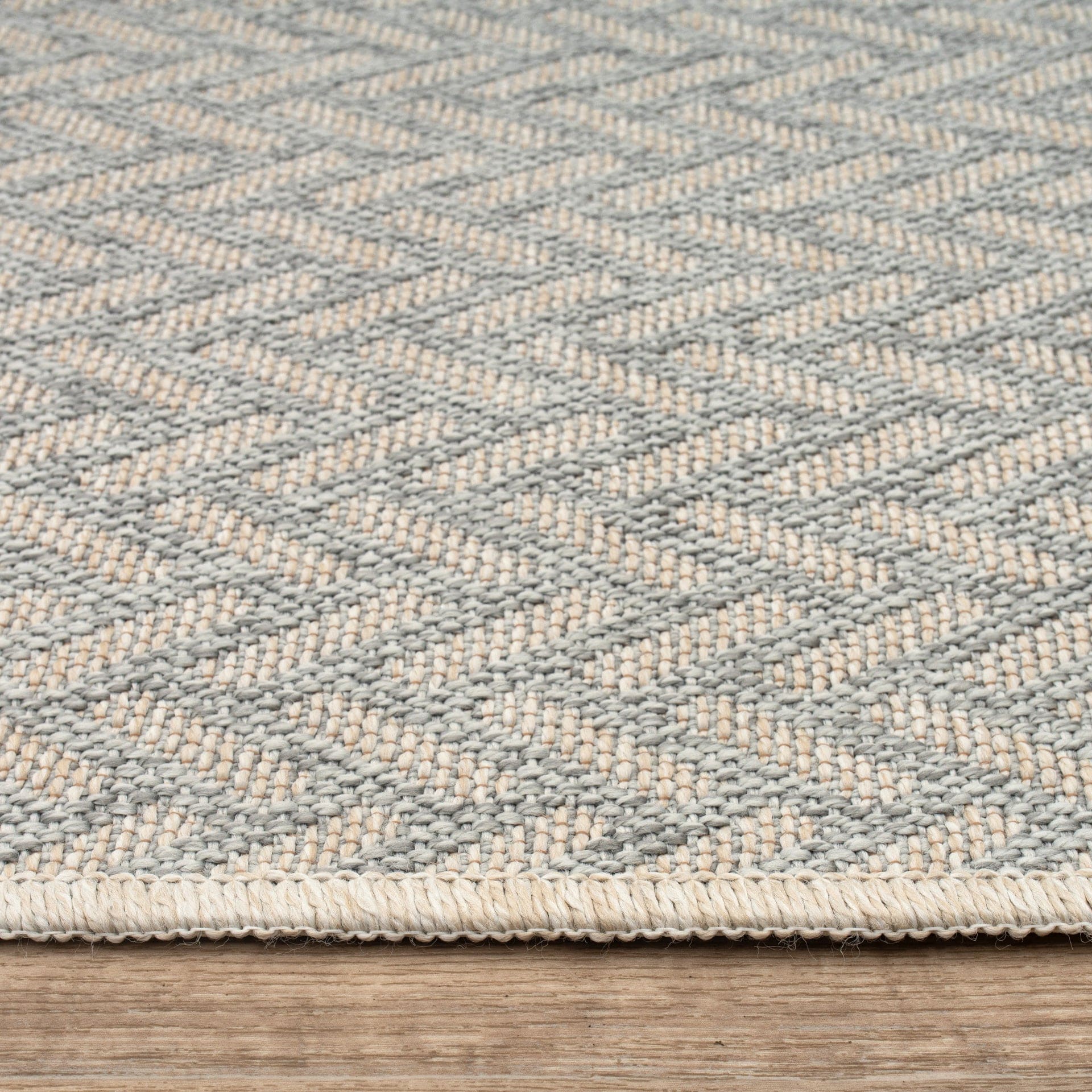 East Green Haussmann Chevron Outdoor Area Rug