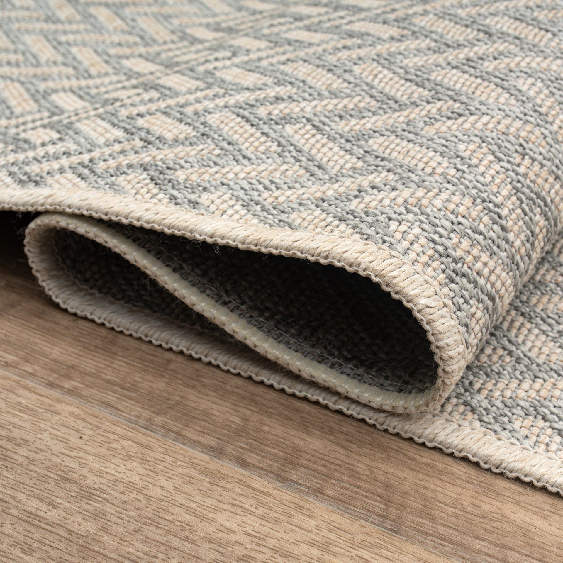 East Green Haussmann Chevron Outdoor Area Rug
