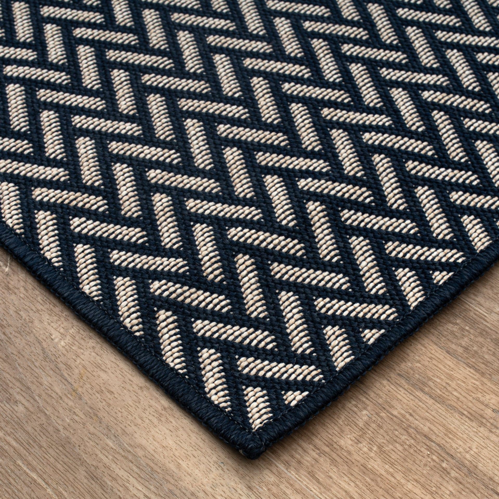 East Green Haussmann Chevron Outdoor Area Rug