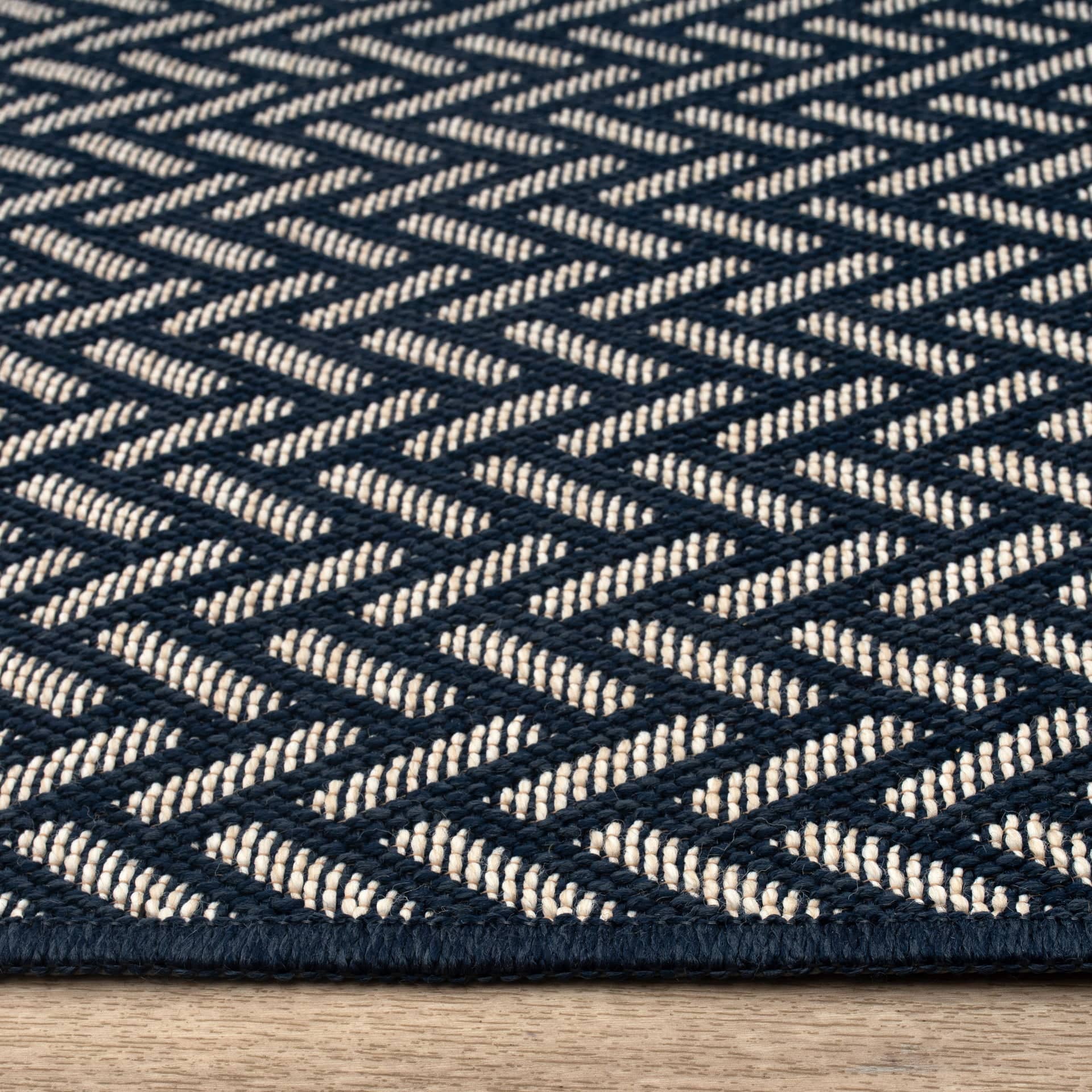 East Green Haussmann Chevron Outdoor Area Rug